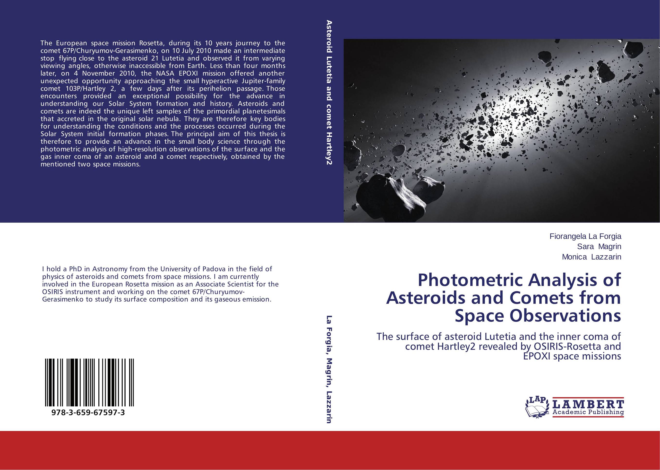 Photometric Analysis of Asteroids and Comets from Space Observations. The surface of asteroid Lutetia and the inner coma of comet Hartley2 revealed by OSIRIS-Rosetta and EPOXI space missions.