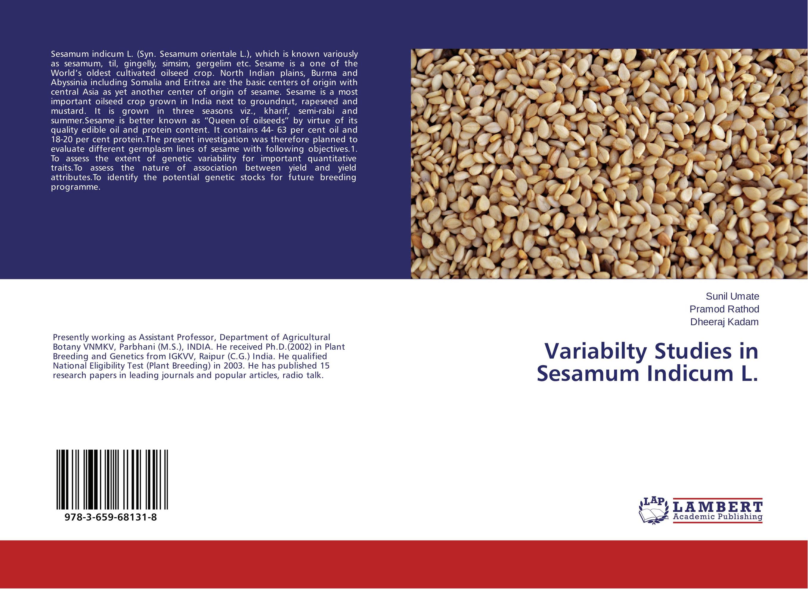 Variabilty Studies in Sesamum Indicum L...