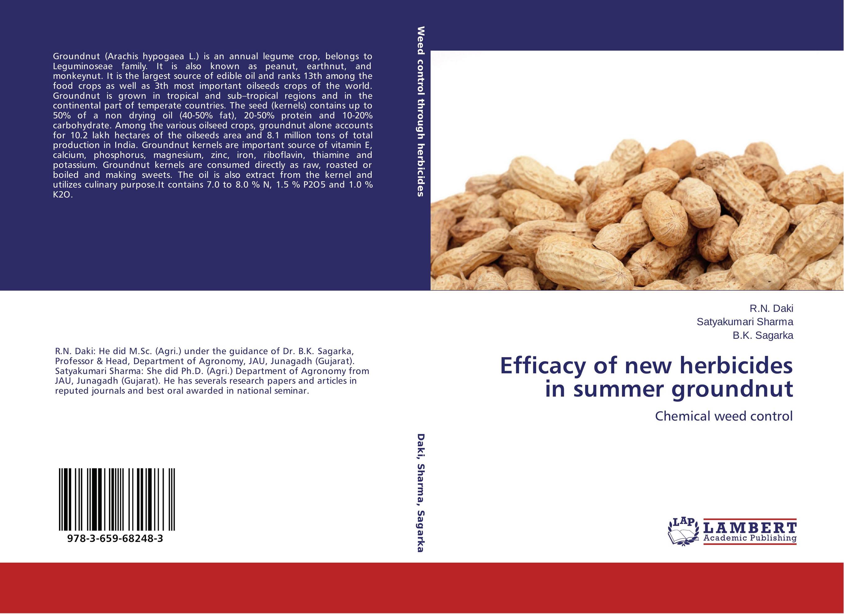 Efficacy of new herbicides in summer groundnut. Chemical weed control.