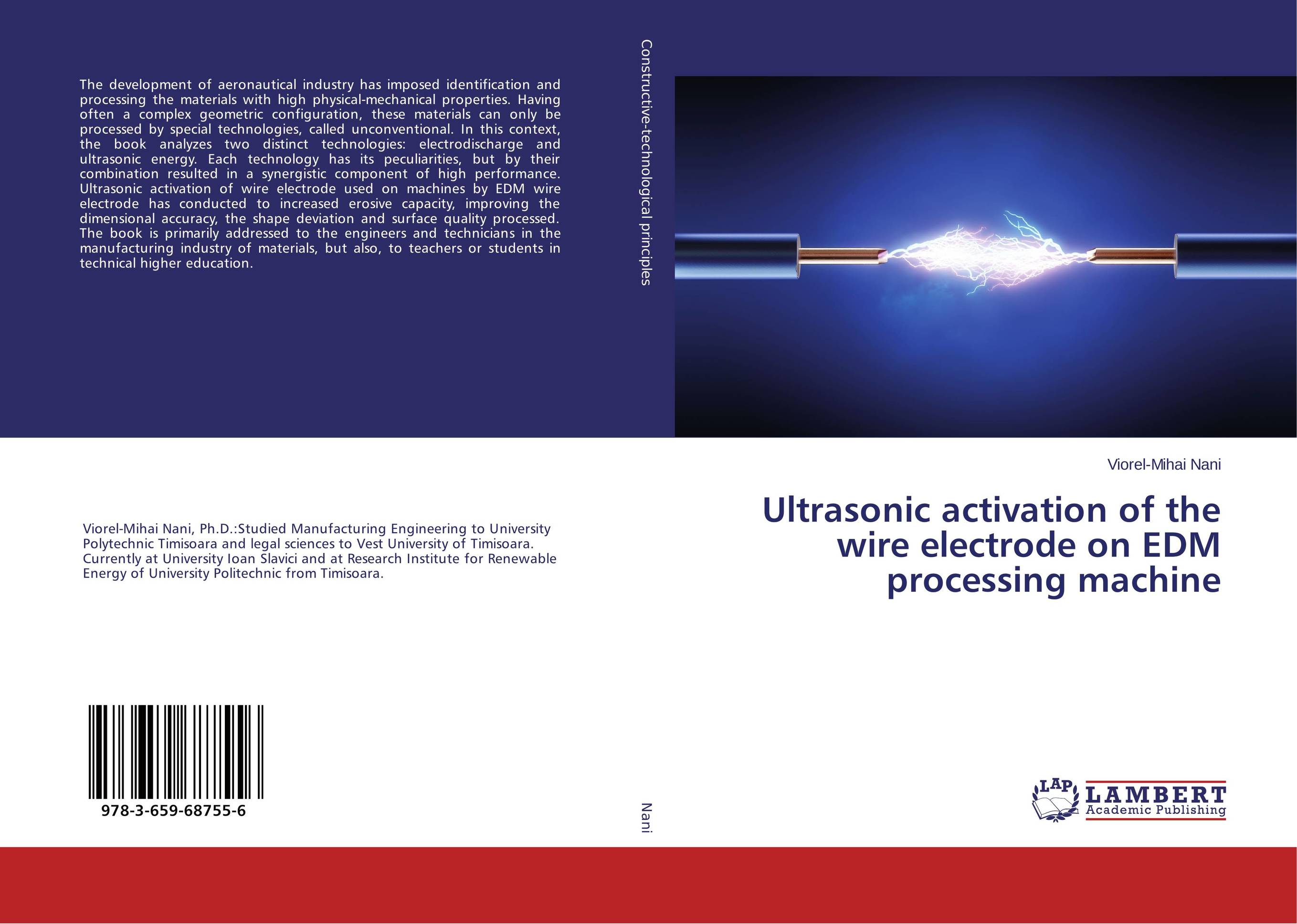 Ultrasonic activation of the wire electrode on EDM processing machine..