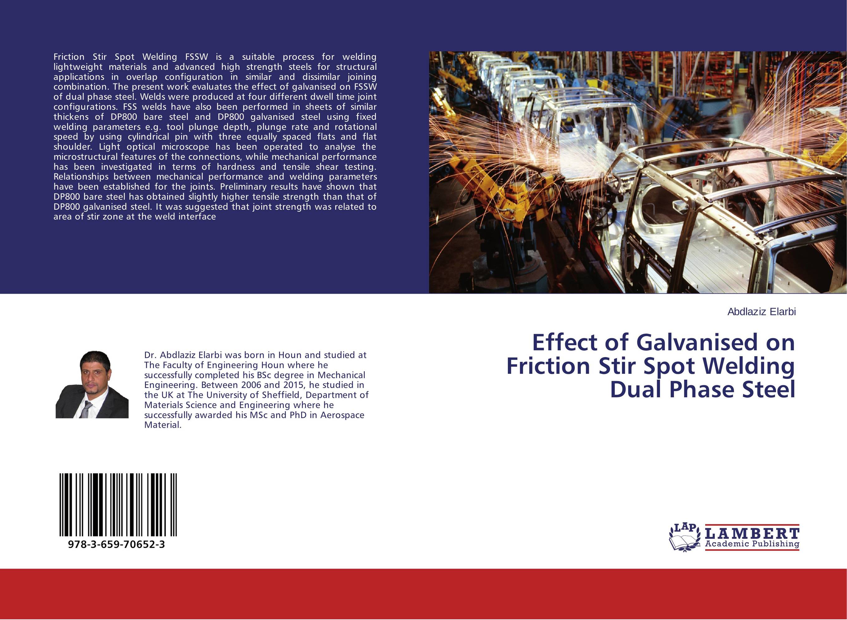 Effect of Galvanised on Friction Stir Spot Welding Dual Phase Steel..