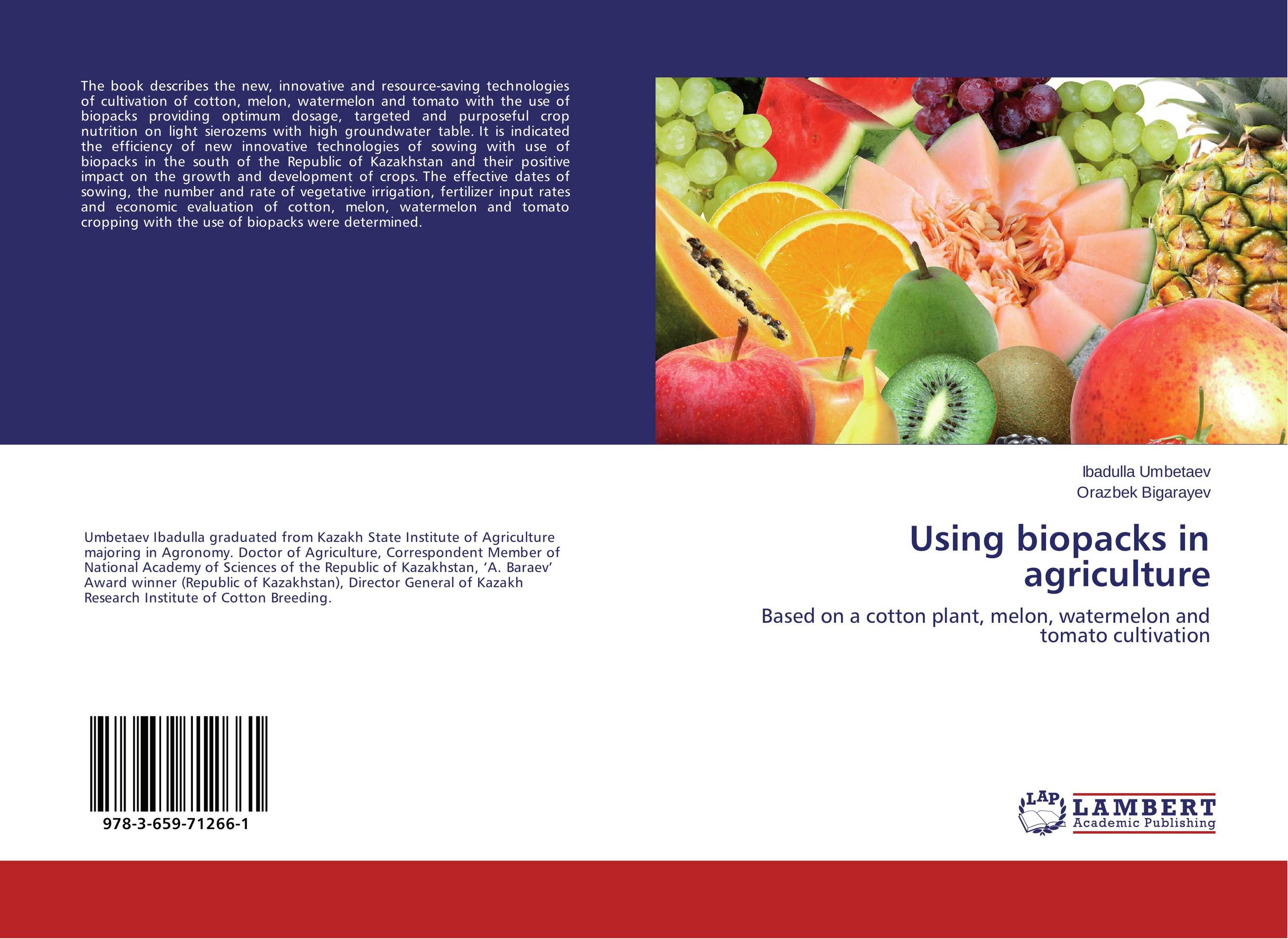 Using biopacks in agriculture. Based on a cotton plant, melon, watermelon and tomato cultivation.