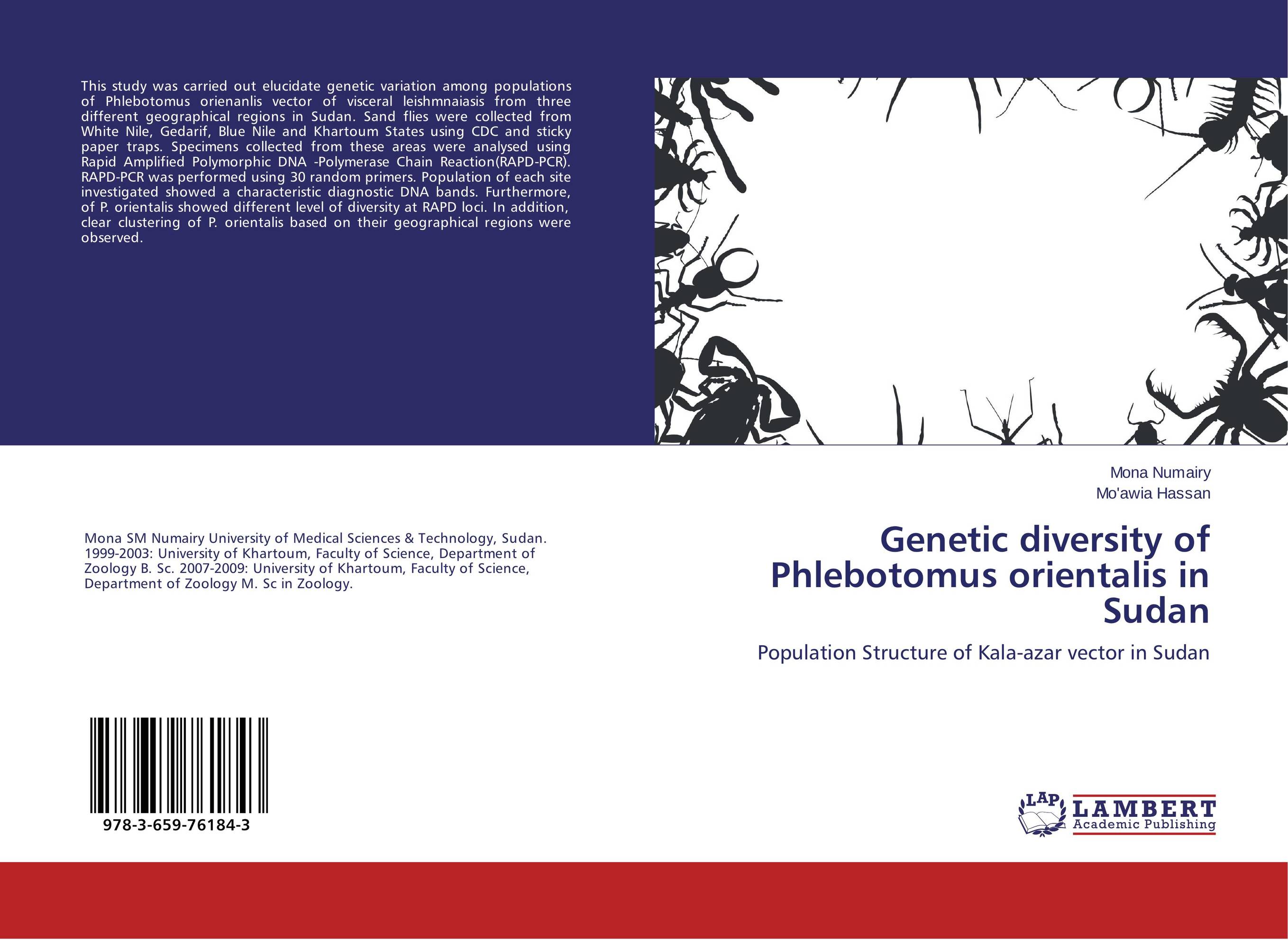 Genetic diversity of Phlebotomus orientalis in Sudan. Population Structure of Kala-azar vector in Sudan.
