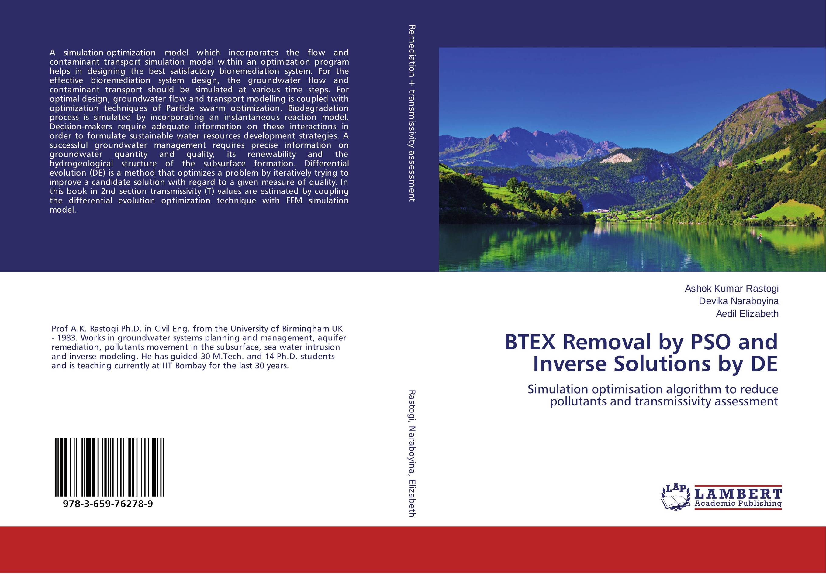 BTEX Removal by PSO and Inverse Solutions by DE. Simulation optimisation algorithm to reduce pollutants and transmissivity assessment.