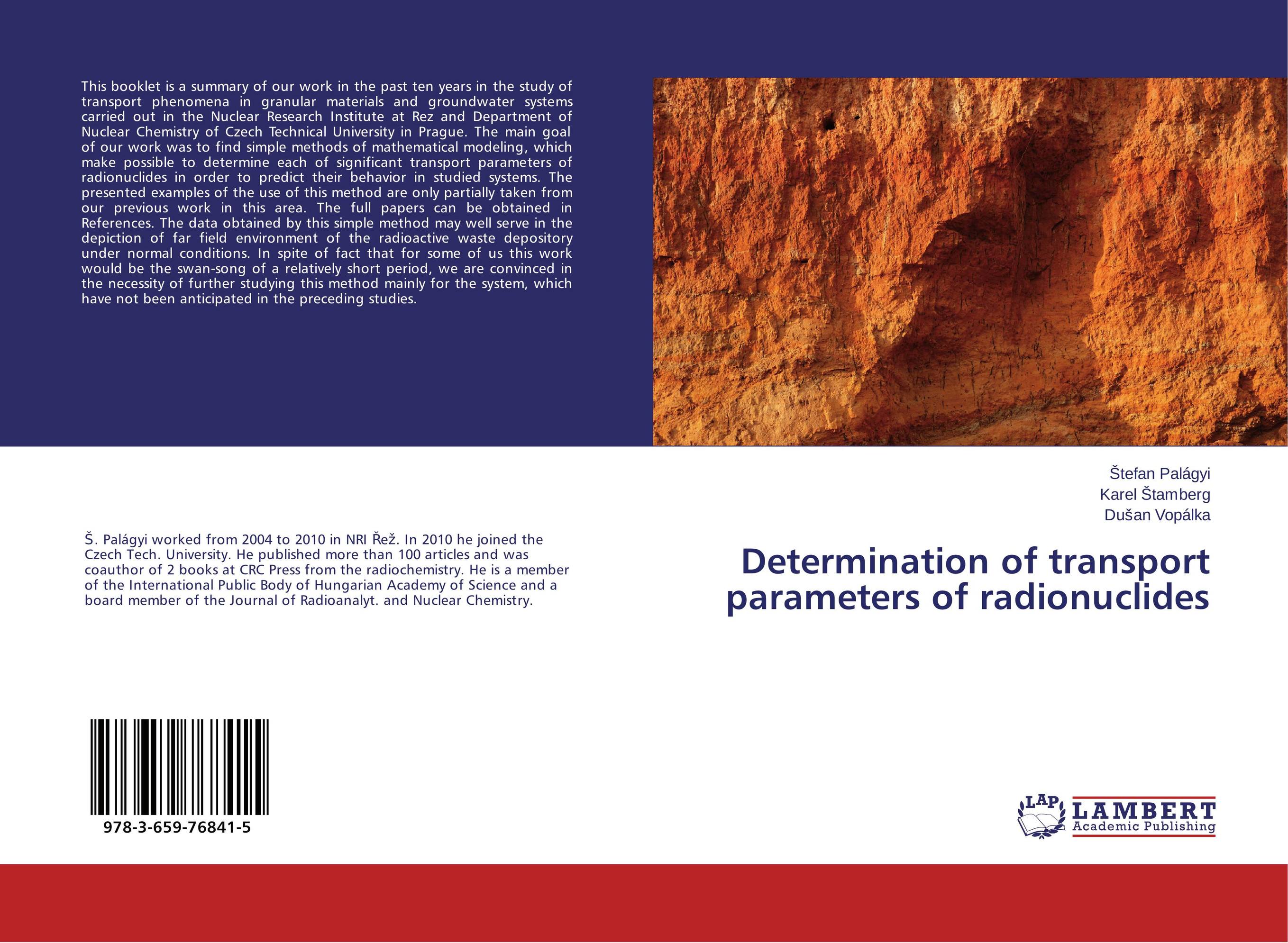 Determination of transport parameters of radionuclides..