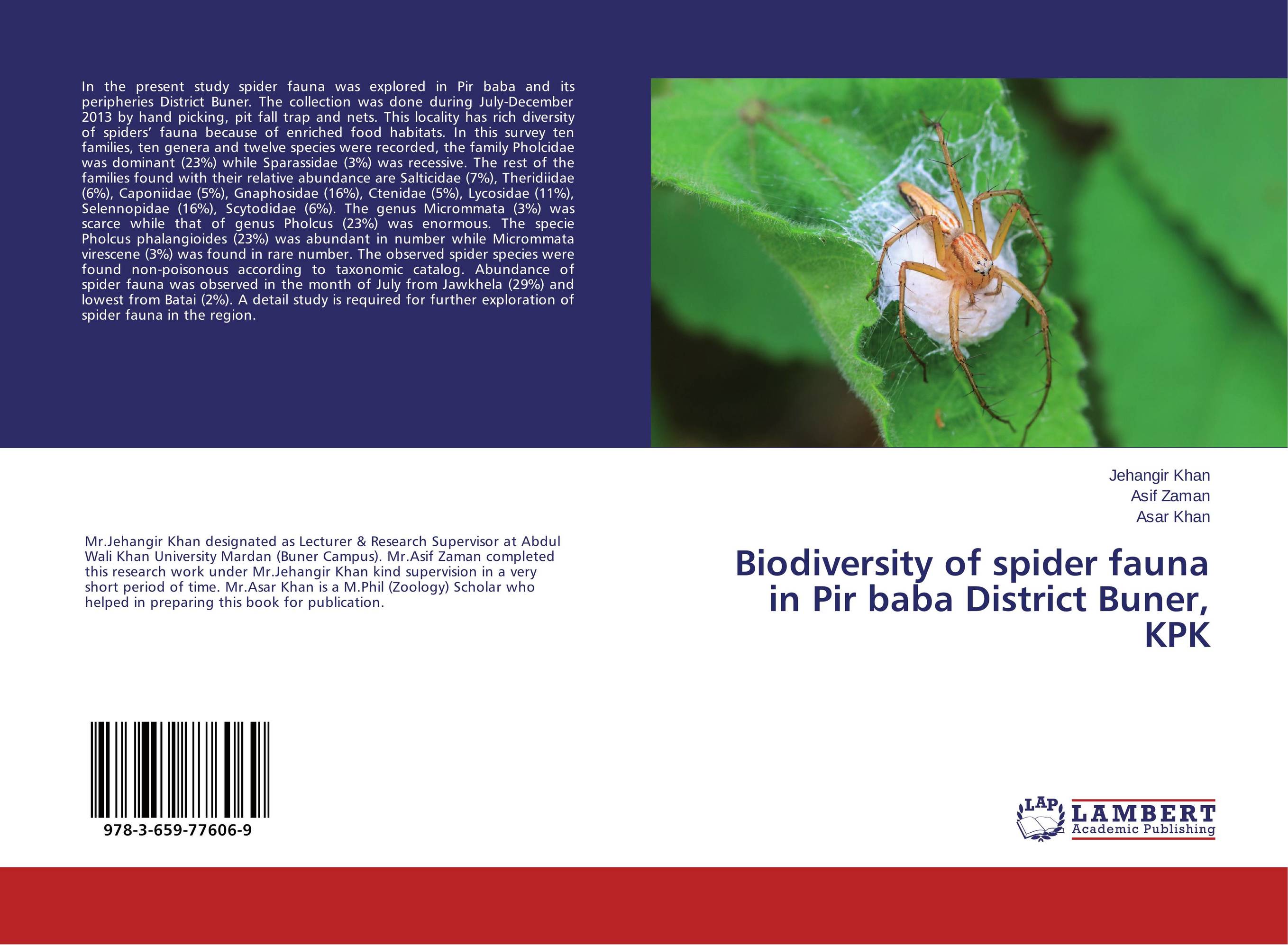 Biodiversity of spider fauna in Pir baba District Buner, KPK..