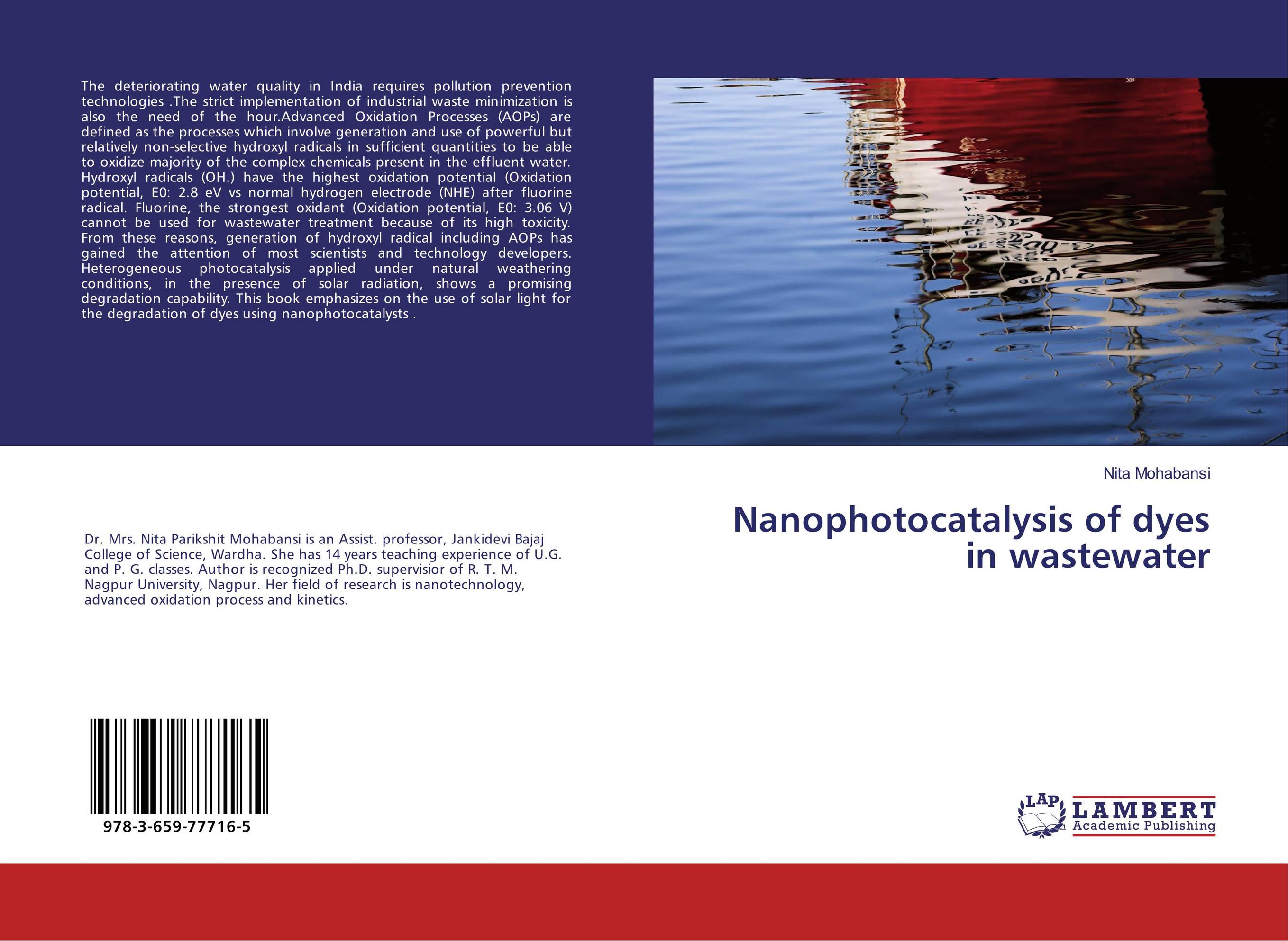 Nanophotocatalysis of dyes in wastewater..