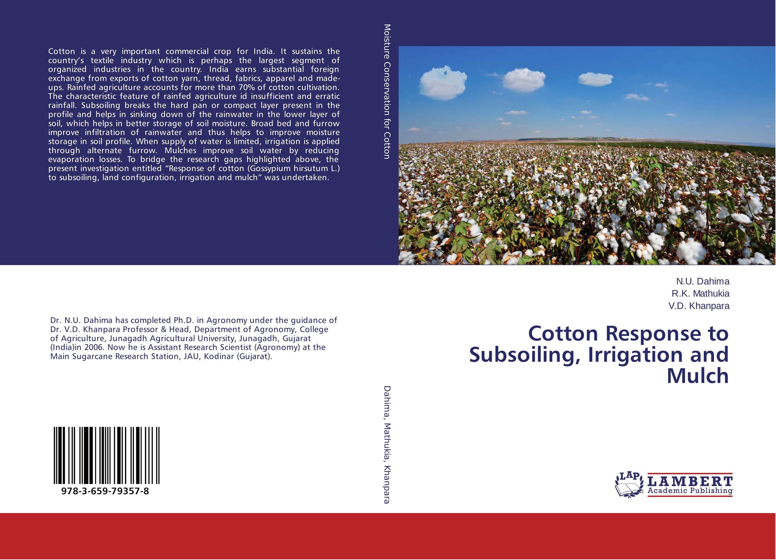 Cotton Response to Subsoiling, Irrigation and Mulch..