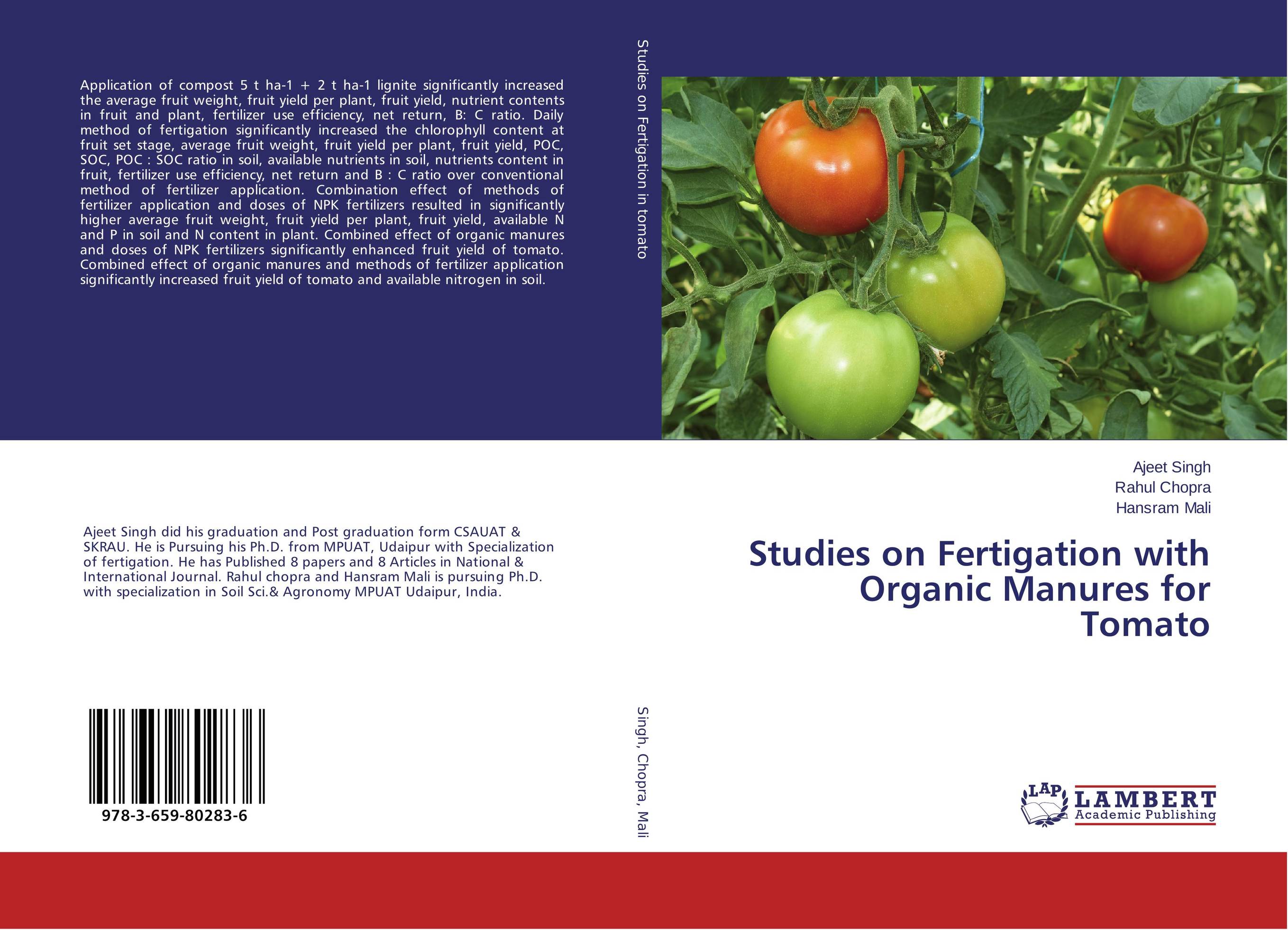 Studies on Fertigation with Organic Manures for Tomato..