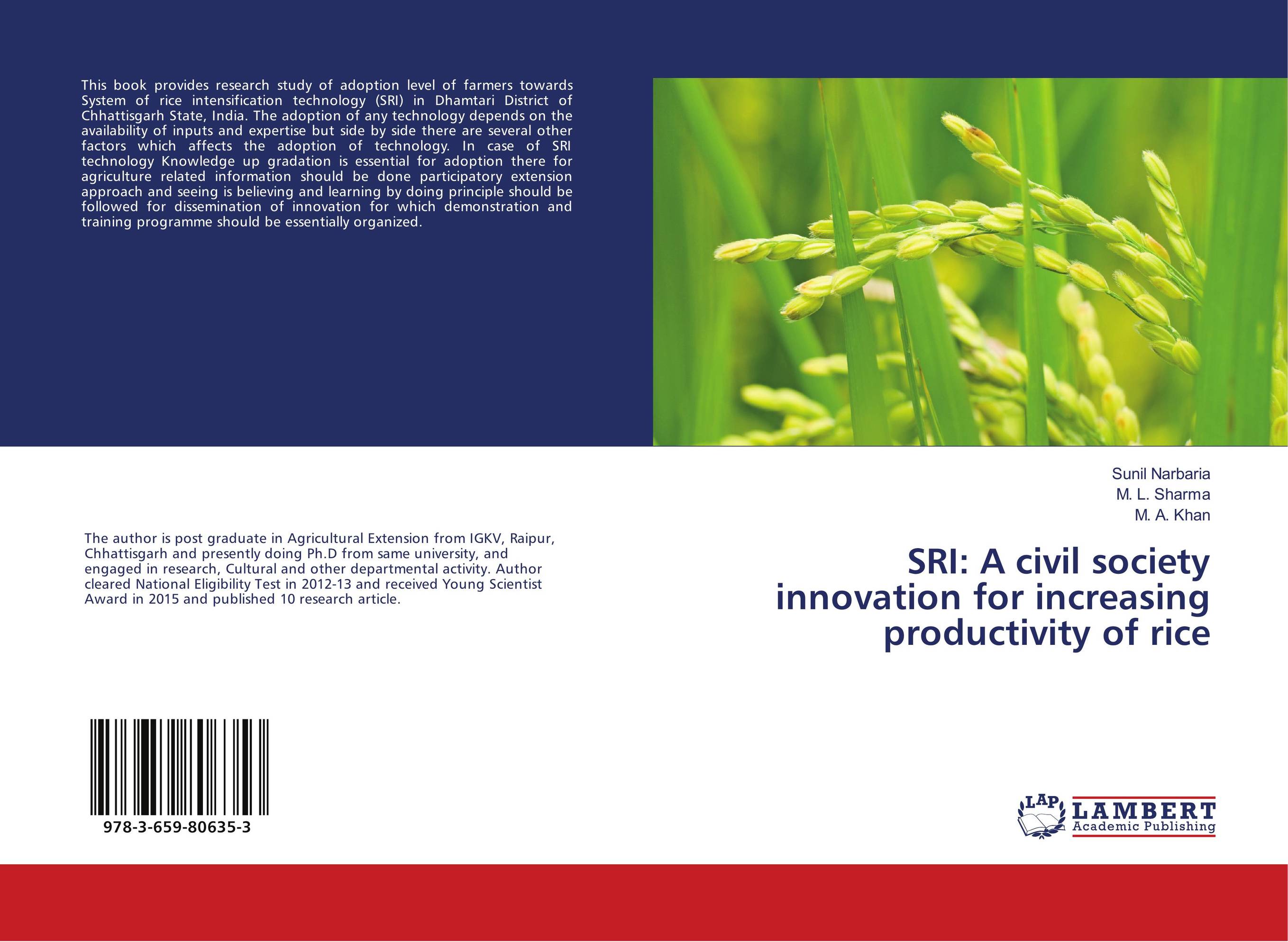 SRI: A civil society innovation for increasing productivity of rice..