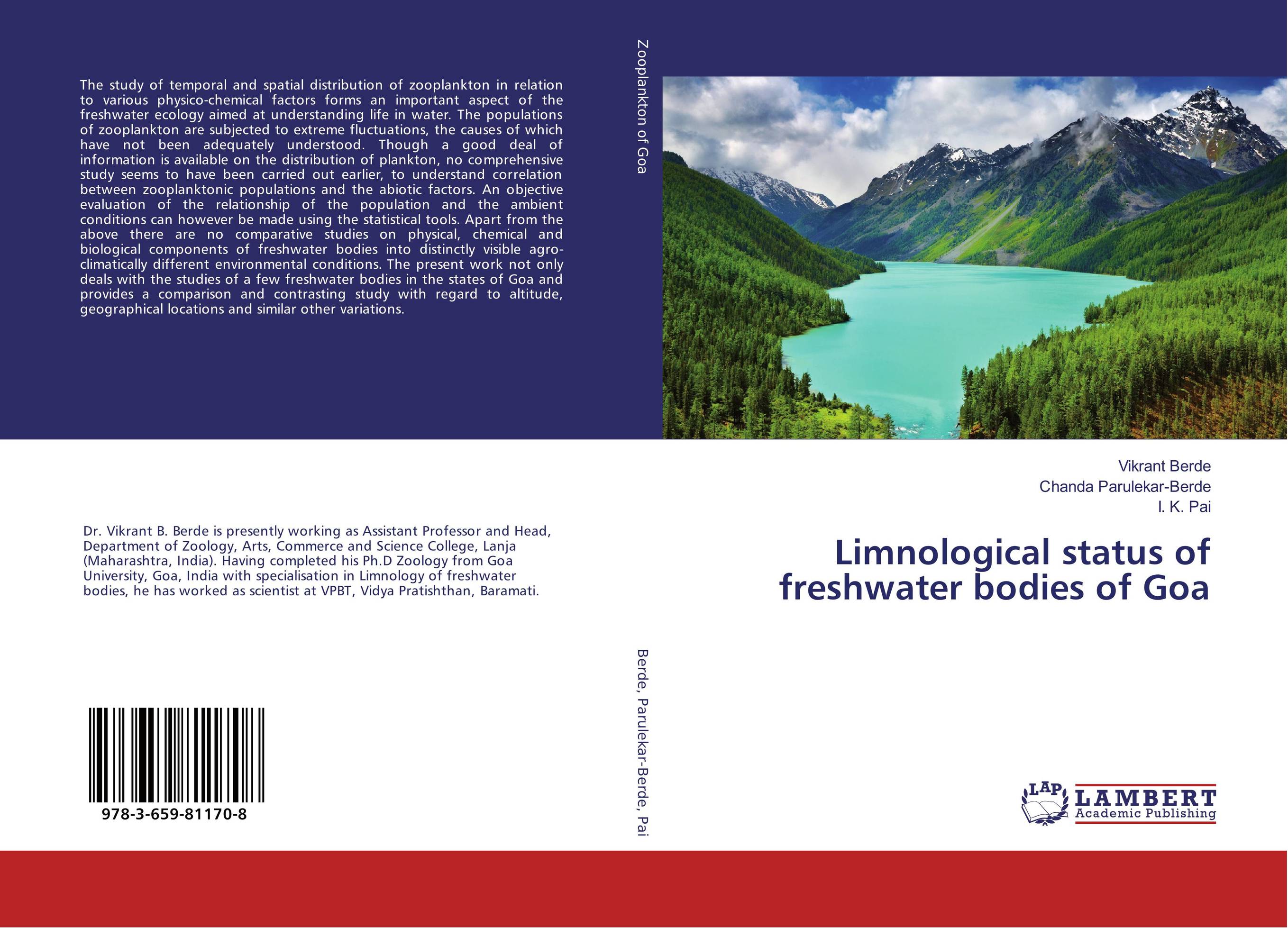 Limnological status of freshwater bodies of Goa..