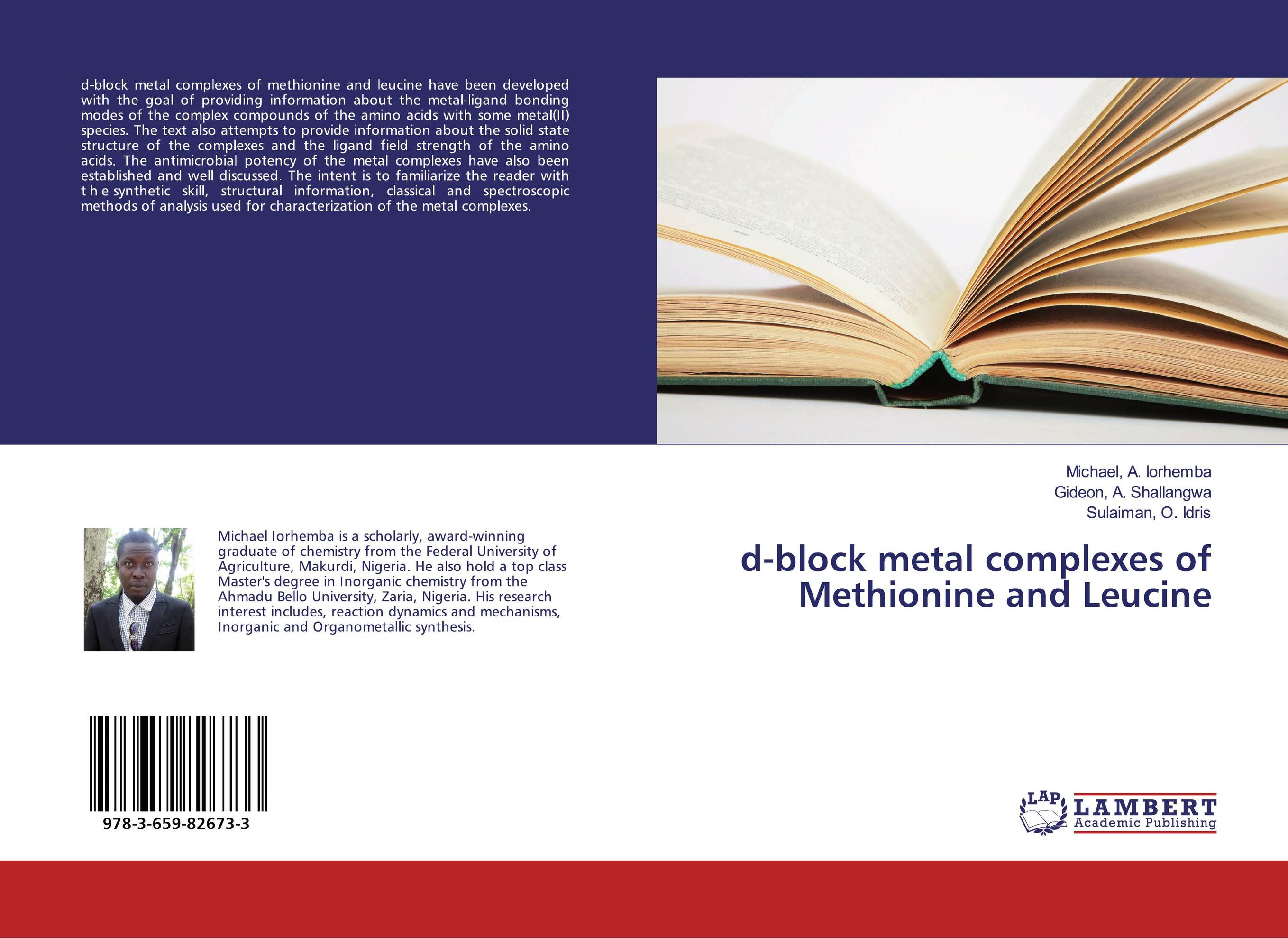 d-block metal complexes of Methionine and Leucine..