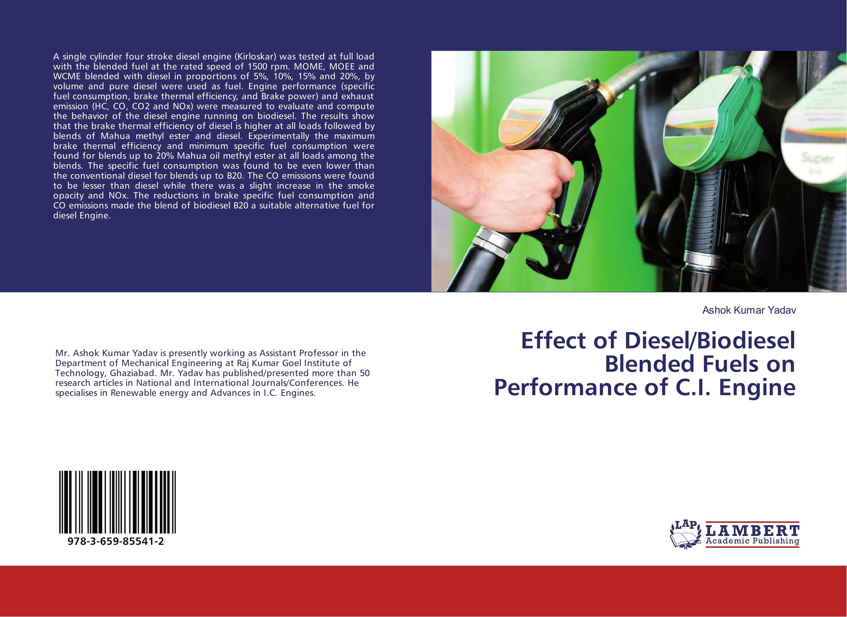 Effect of Diesel/Biodiesel Blended Fuels on Performance of C.I. Engine..