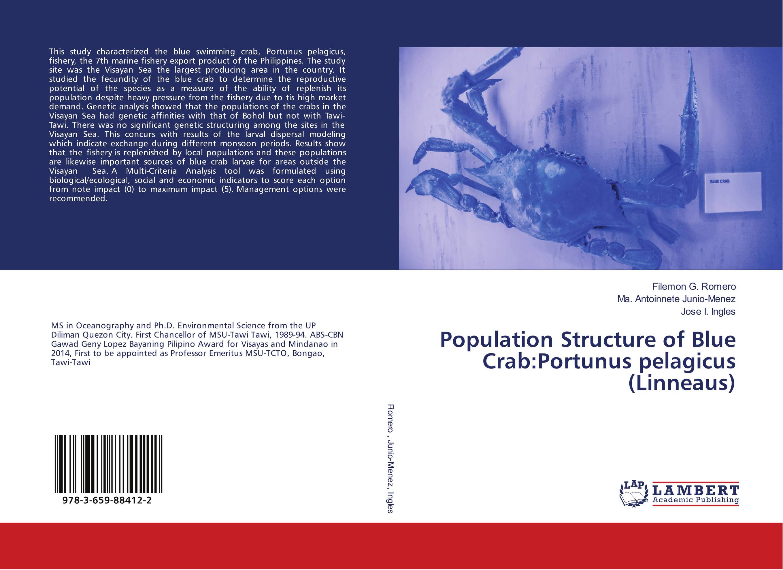 Population Structure of Blue Crab:Portunus pelagicus (Linneaus)..