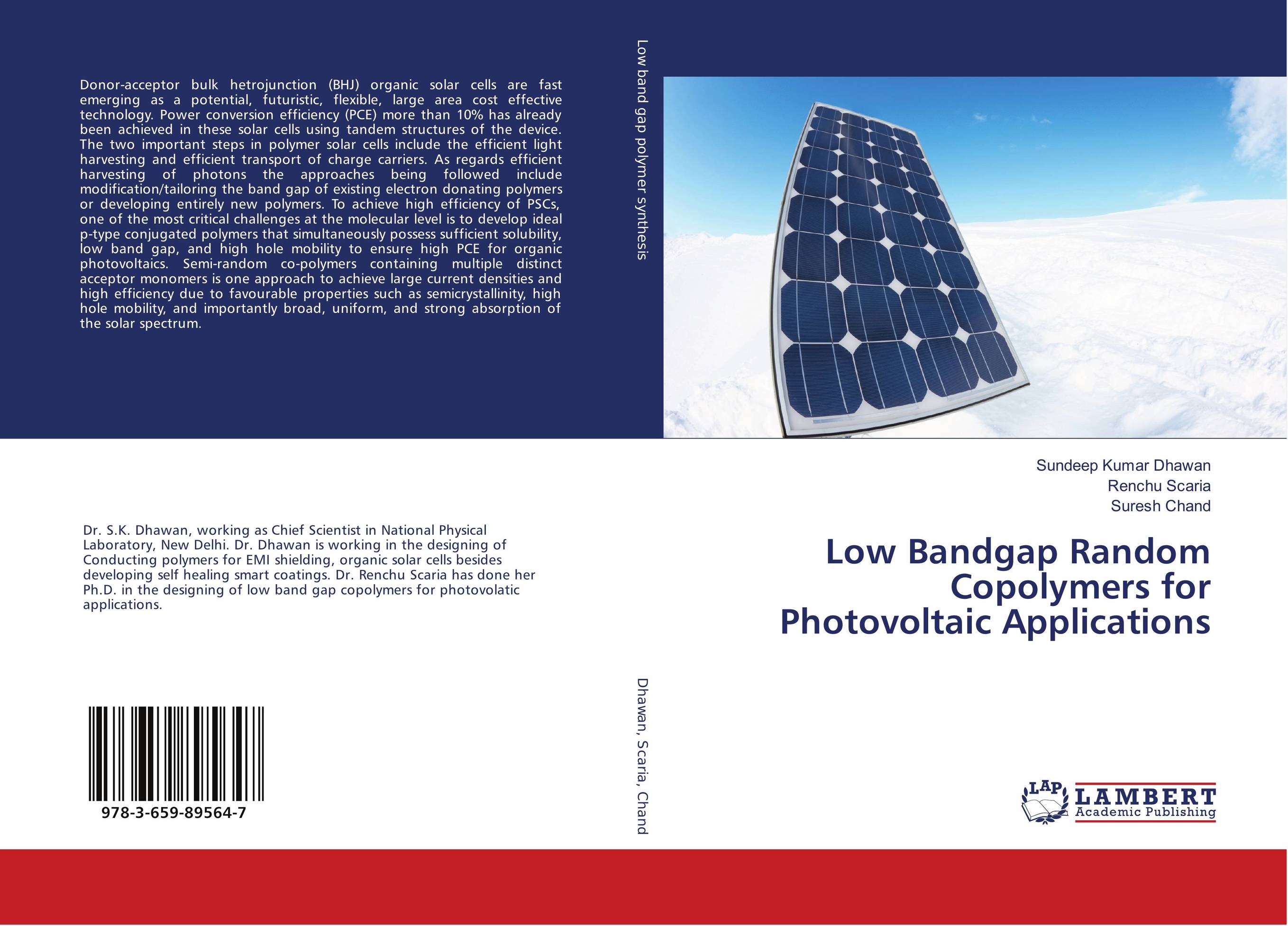 Low Bandgap Random Copolymers for Photovoltaic Applications..