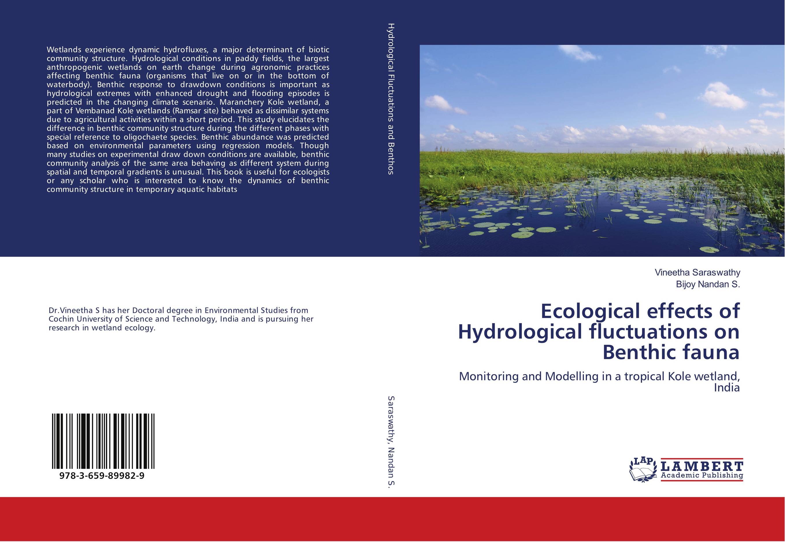 Ecological effects of Hydrological fluctuations on Benthic fauna. Monitoring and Modelling in a tropical Kole wetland, India.