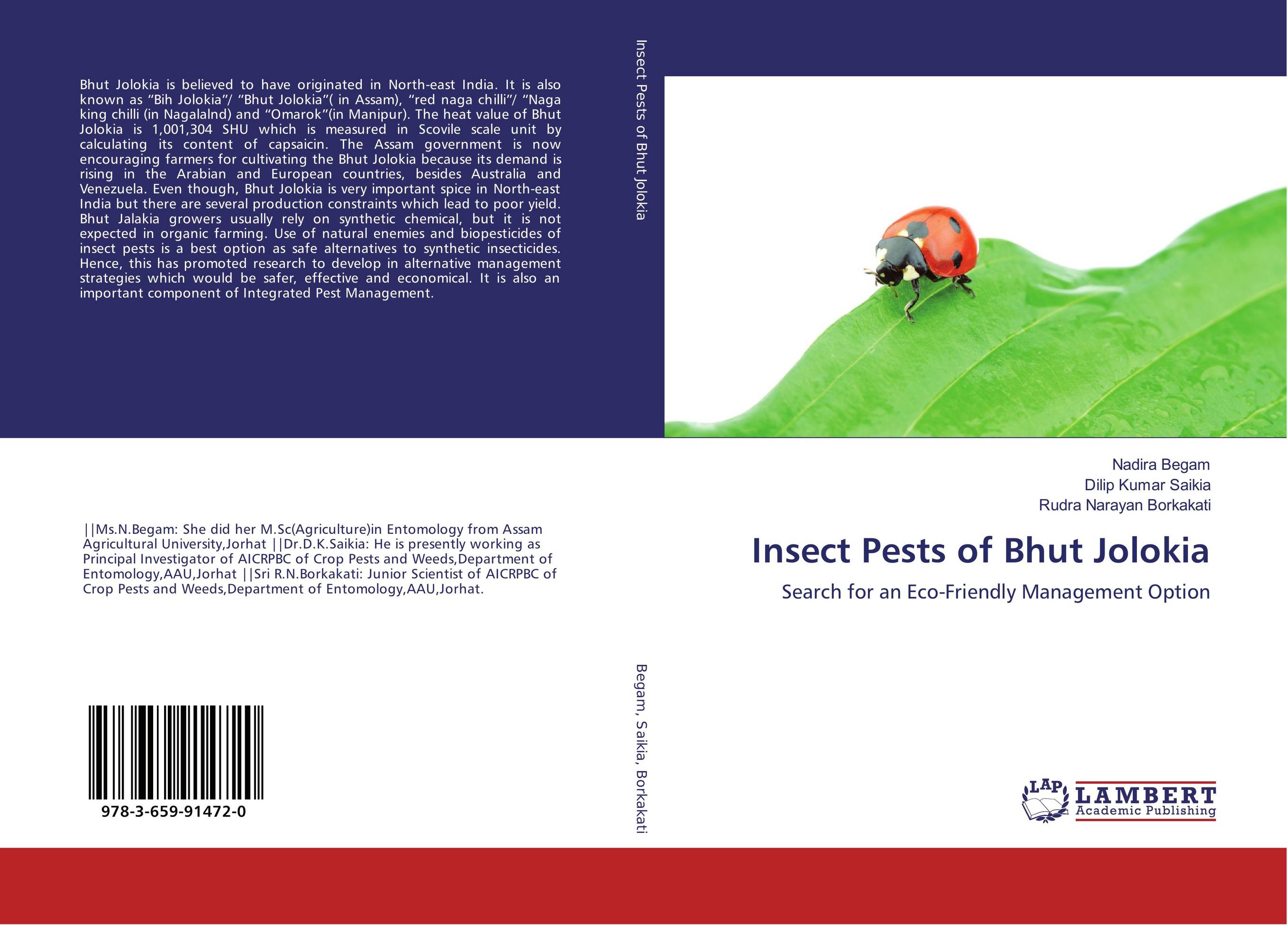 Insect Pests of Bhut Jolokia. Search for an Eco-Friendly Management Option.