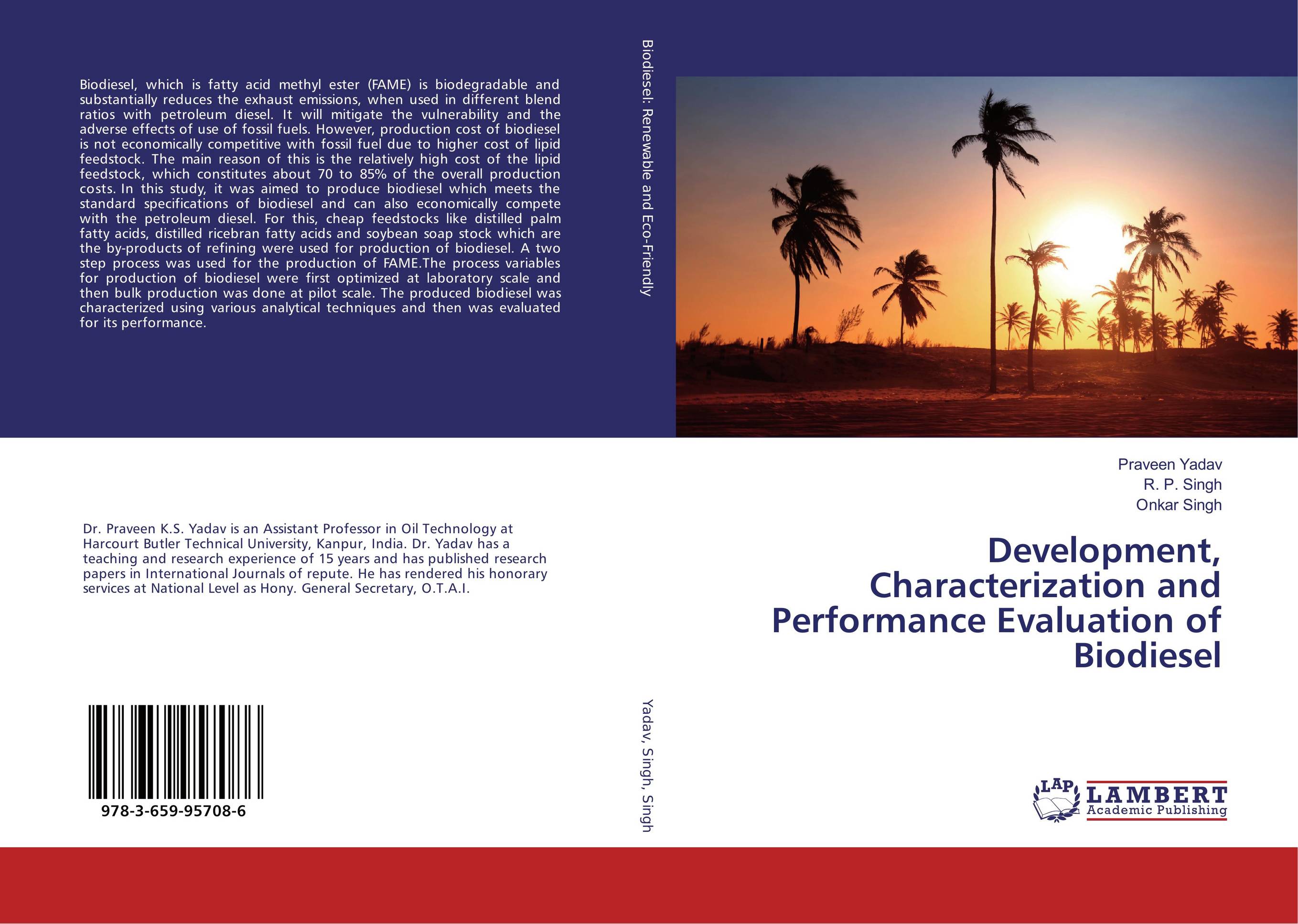 Development, Characterization and Performance Evaluation of Biodiesel..