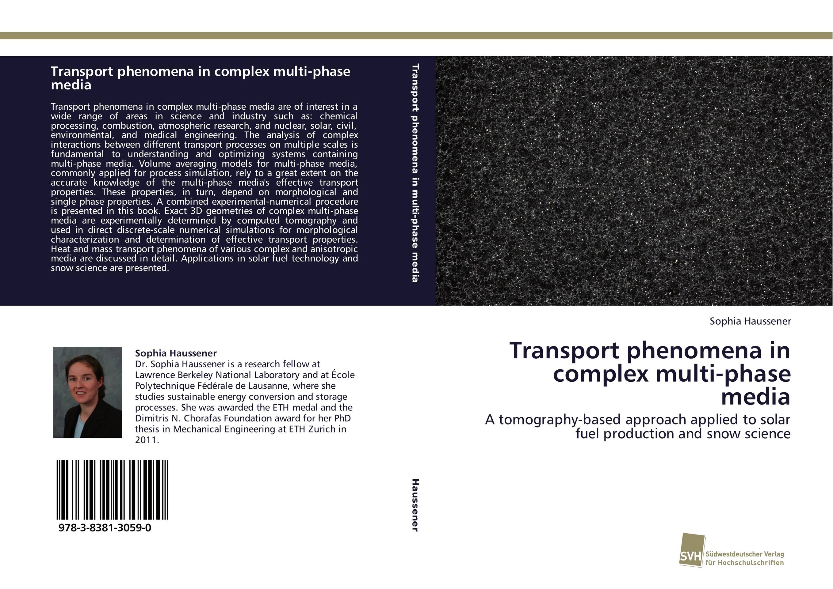 Transport phenomena in complex multi-phase media. A tomography-based approach applied to solar fuel production and snow science.