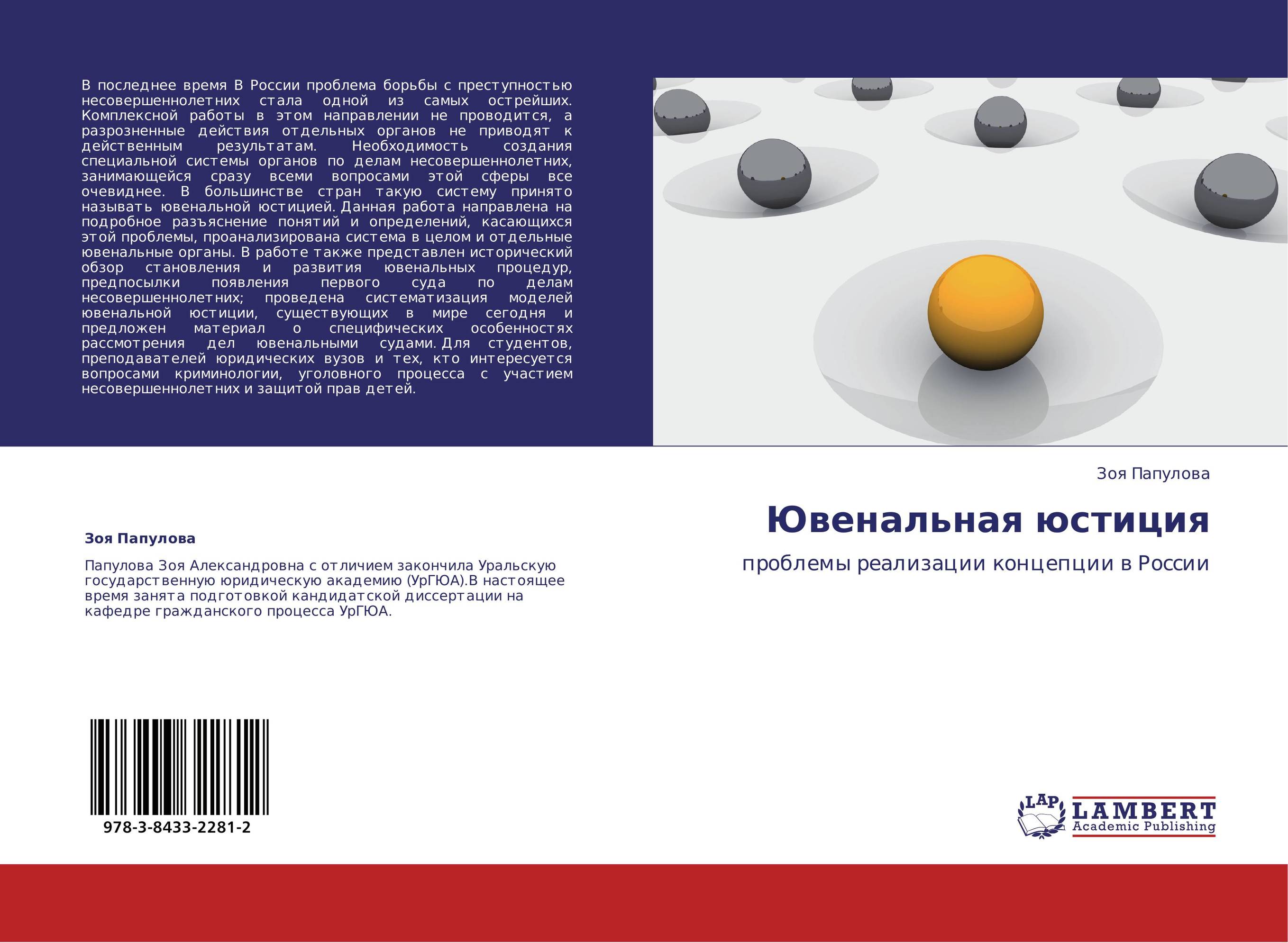 Ювенальная юстиция. Проблемы реализации концепции в России.