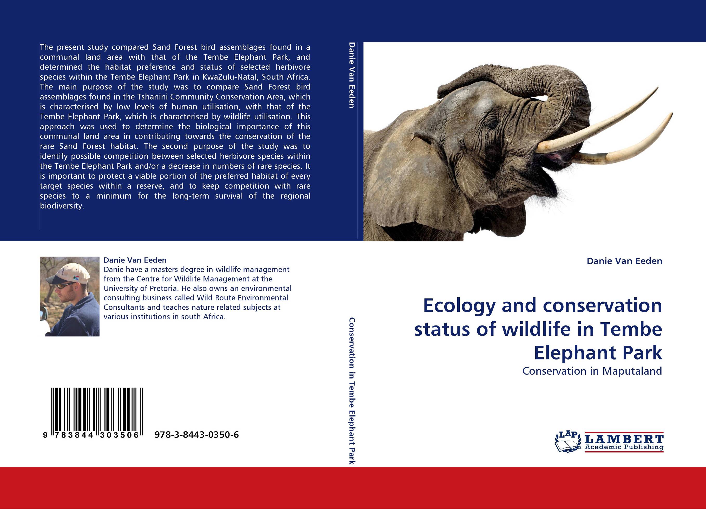 Ecology and conservation status of wildlife in Tembe Elephant Park. Conservation in Maputaland.