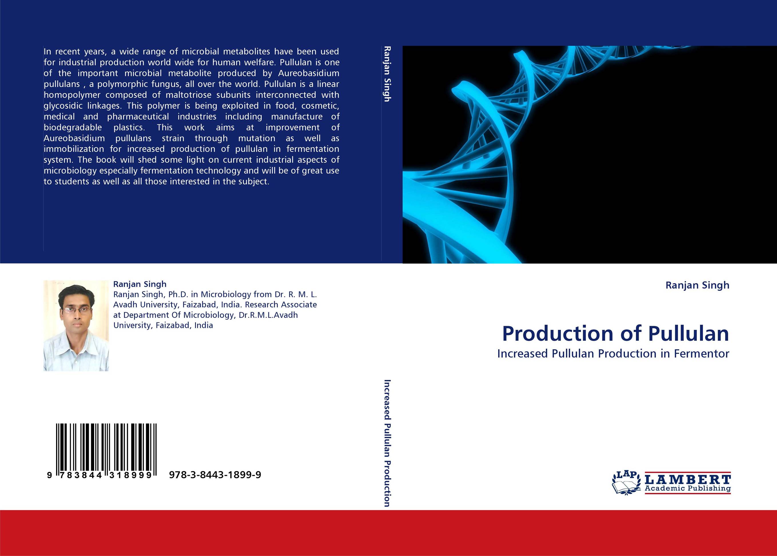 Production of Pullulan. Increased Pullulan Production in Fermentor.