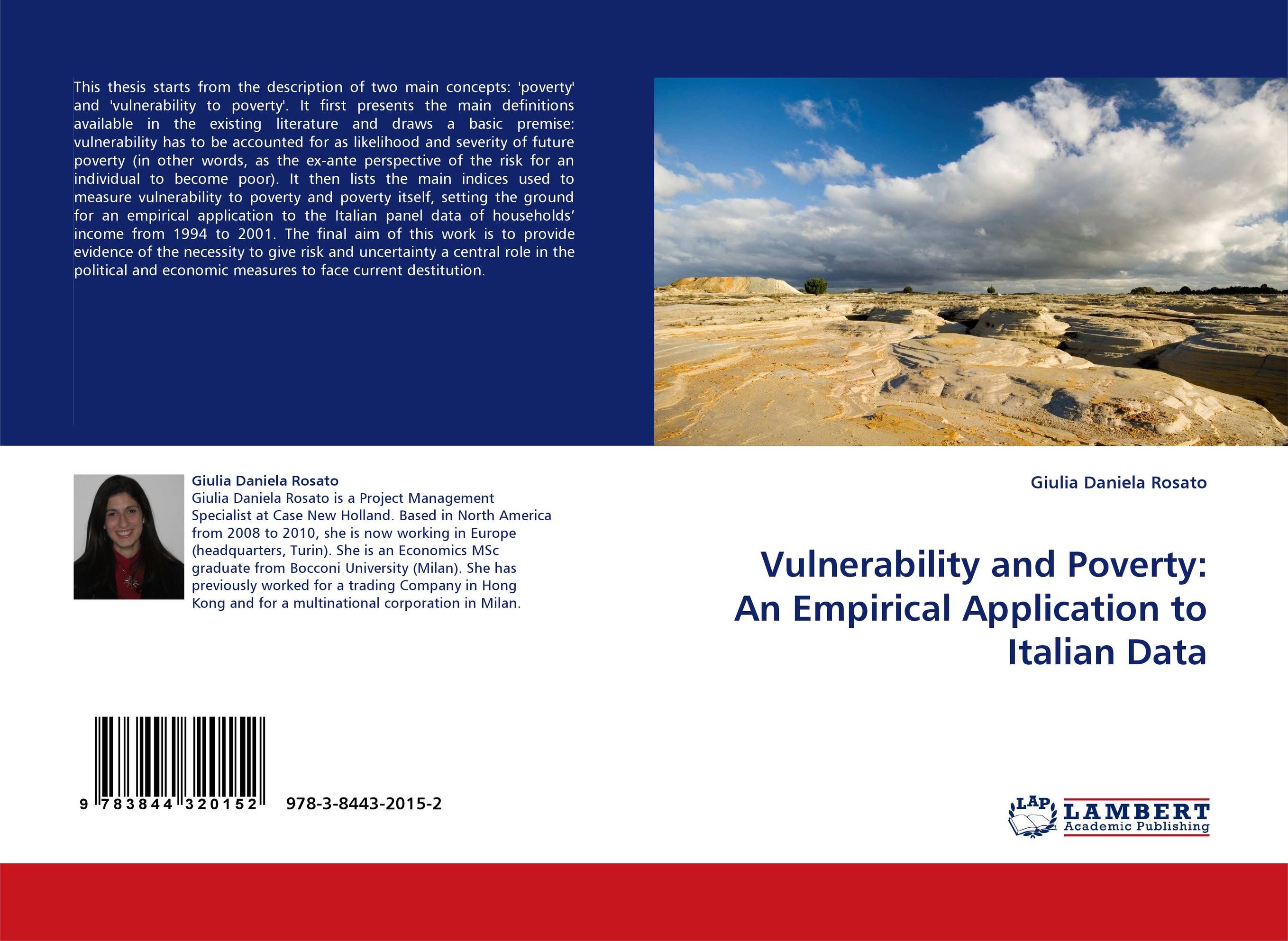 Vulnerability and Poverty: An Empirical Application to Italian Data..