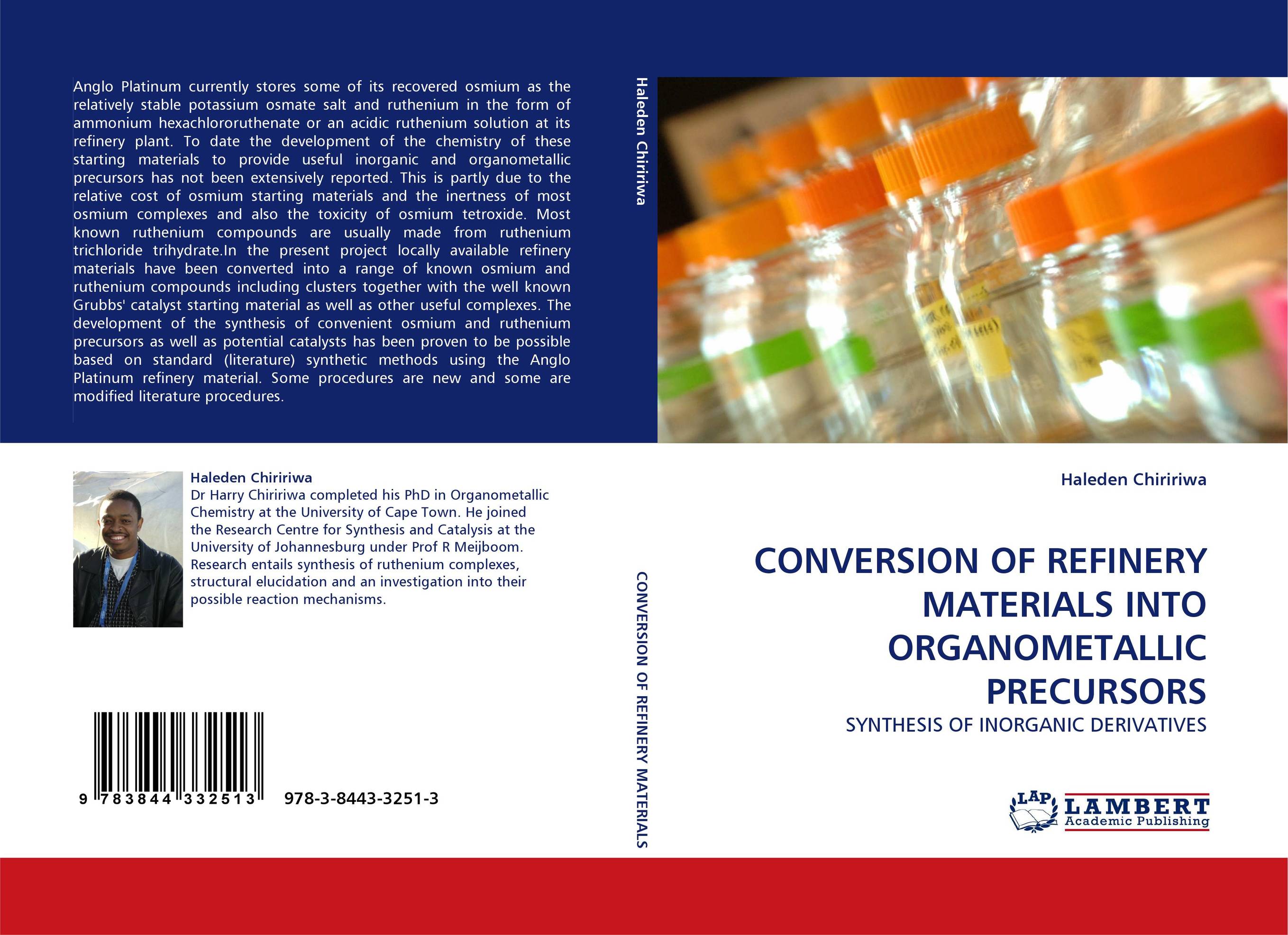 CONVERSION OF REFINERY MATERIALS INTO ORGANOMETALLIC PRECURSORS. SYNTHESIS OF INORGANIC DERIVATIVES.