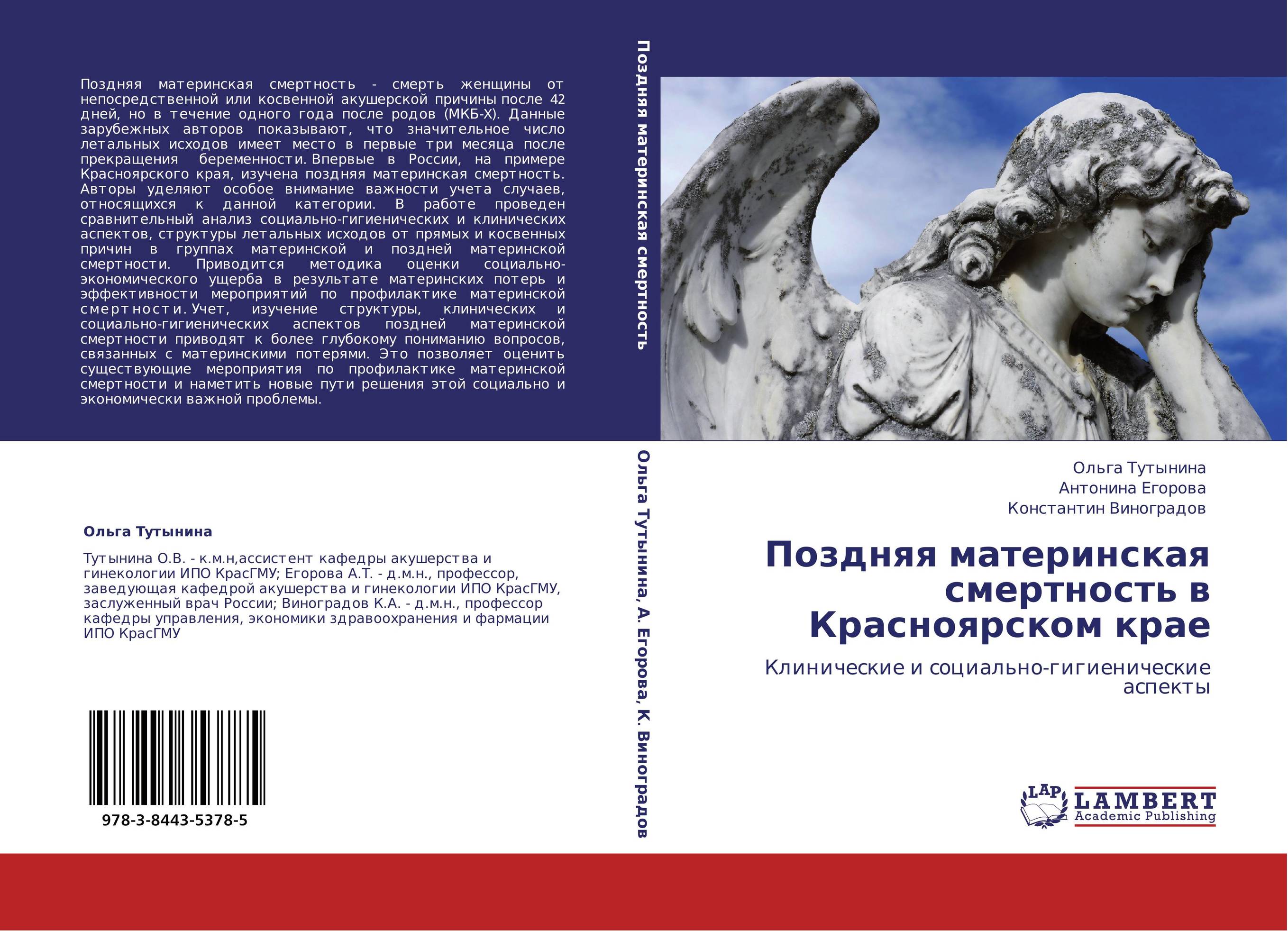 Поздняя материнская смертность в Красноярском крае. Клинические и социально-гигиенические аспекты.