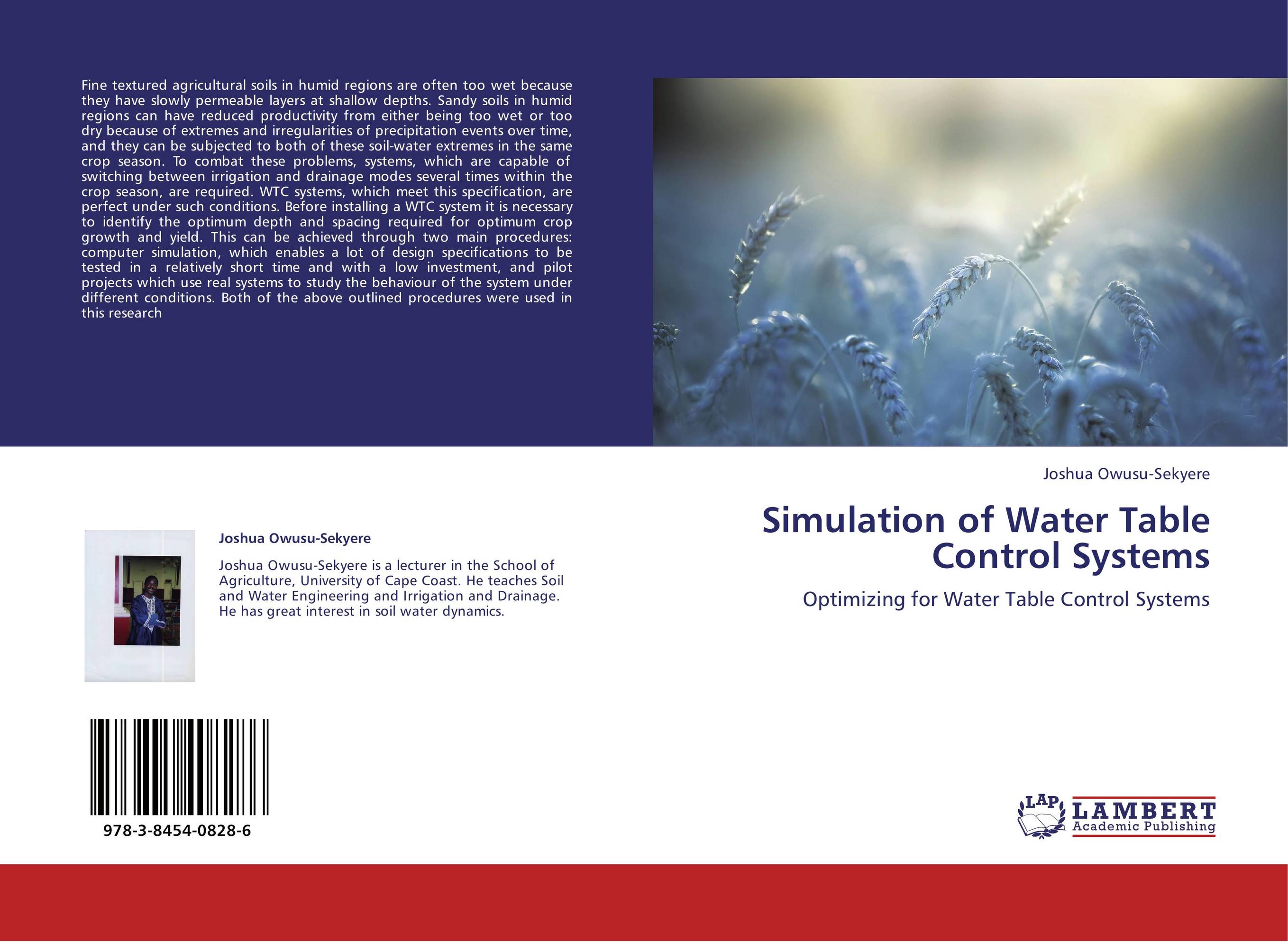 Simulation of Water Table Control Systems. Optimizing for Water Table Control Systems.