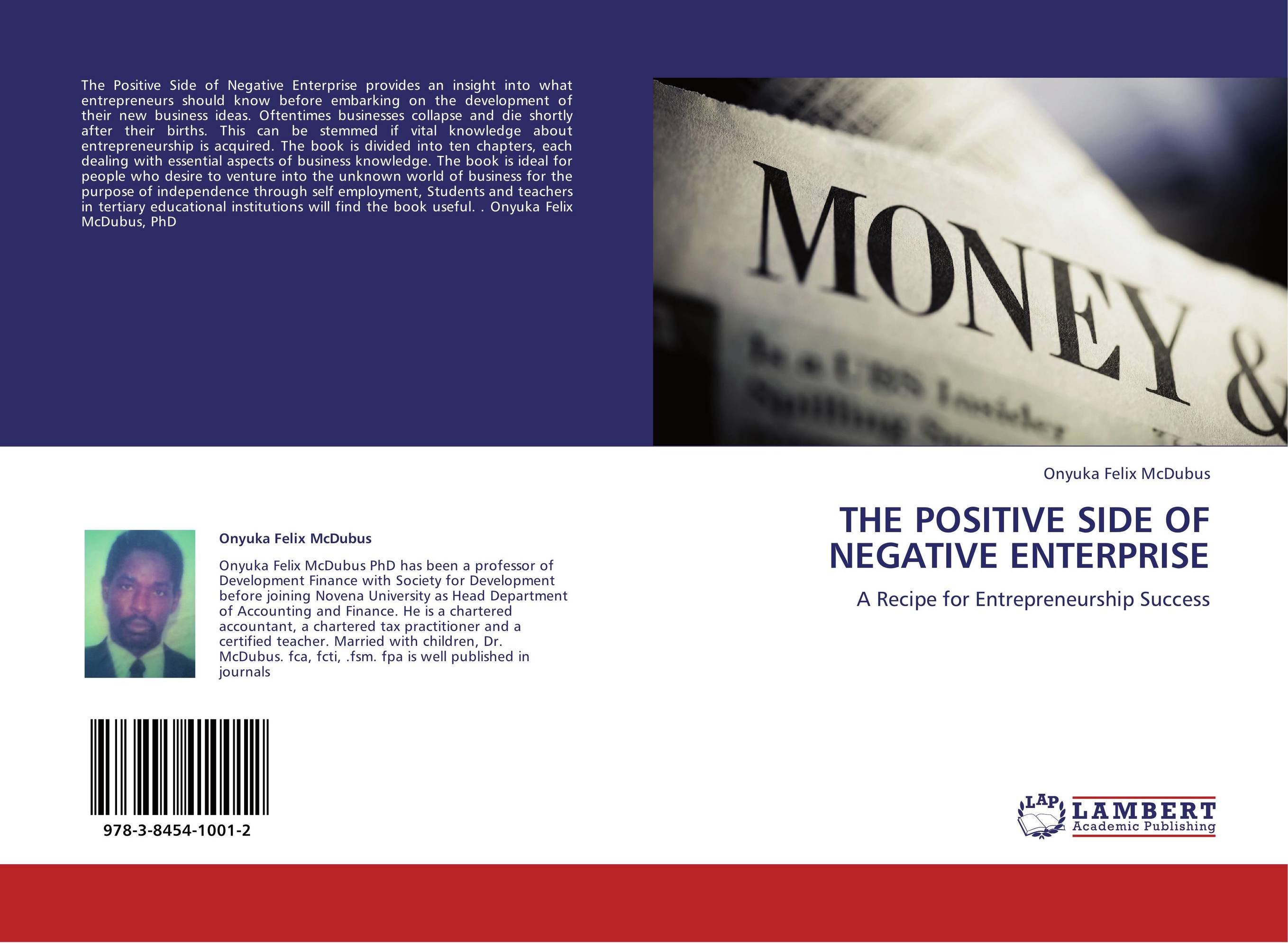 THE POSITIVE SIDE OF NEGATIVE ENTERPRISE. A Recipe for Entrepreneurship Success.