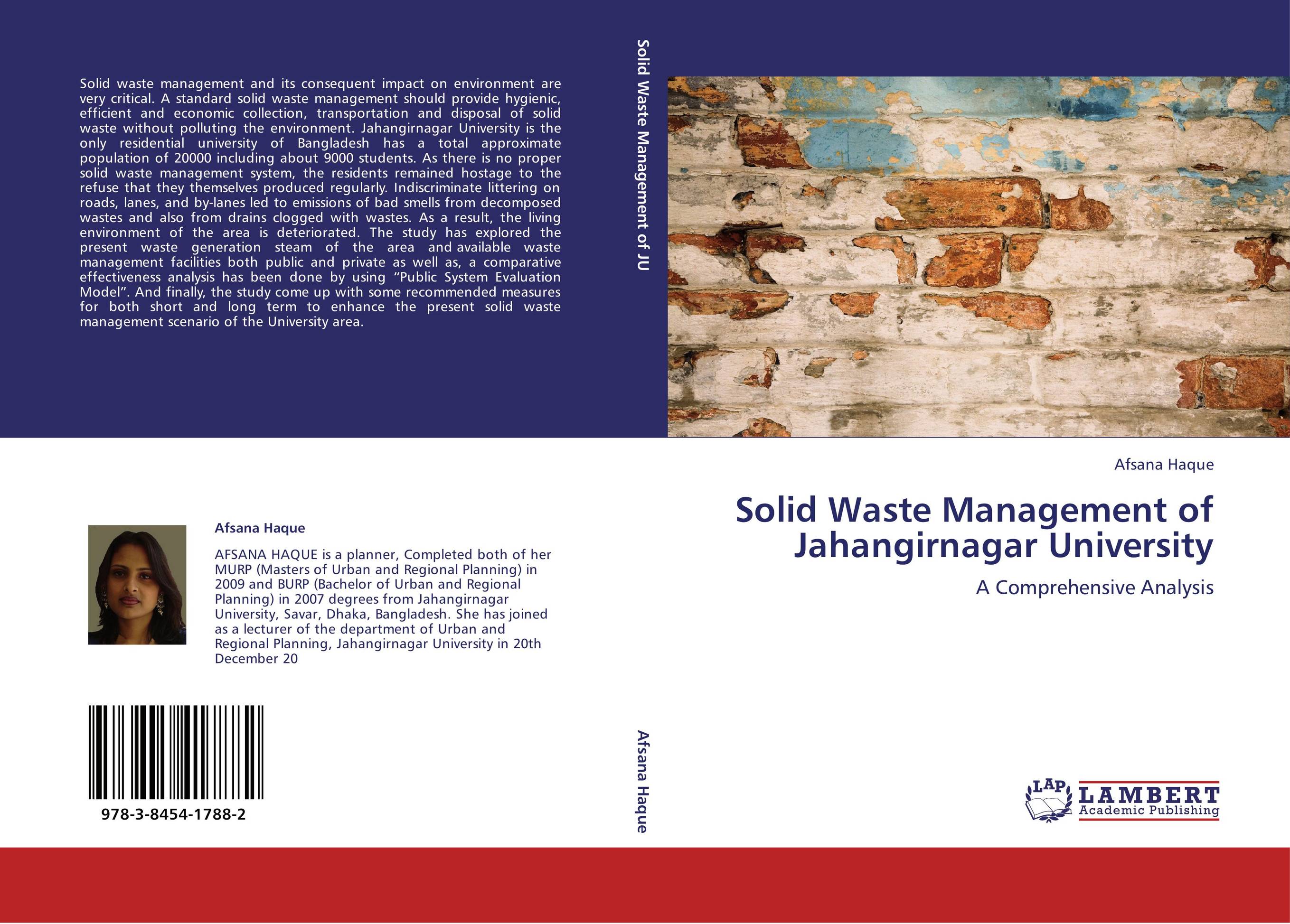 Solid Waste Management of Jahangirnagar University. A Comprehensive Analysis.