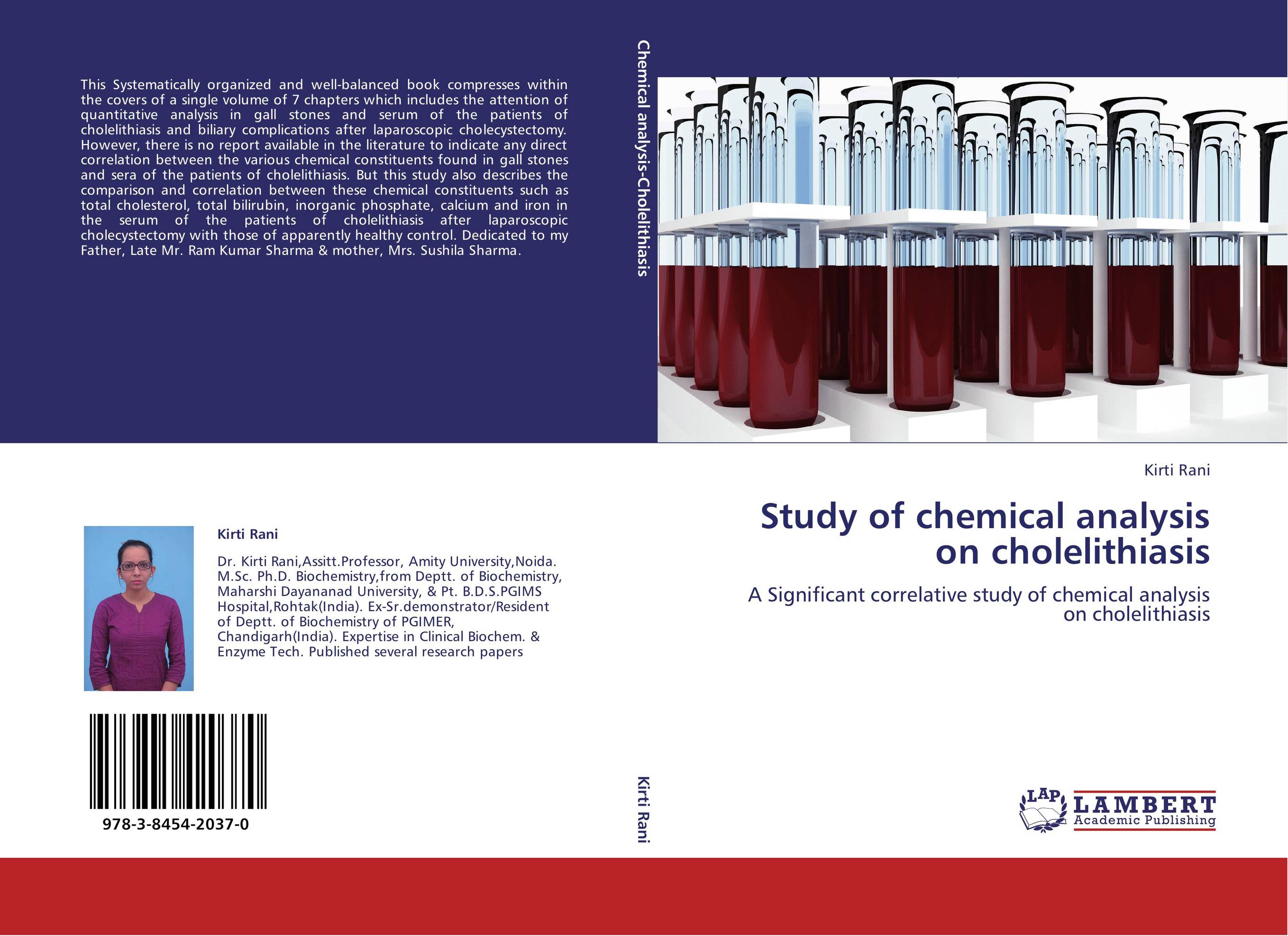 Study of chemical analysis on cholelithiasis. A Significant correlative study of chemical analysis on cholelithiasis.