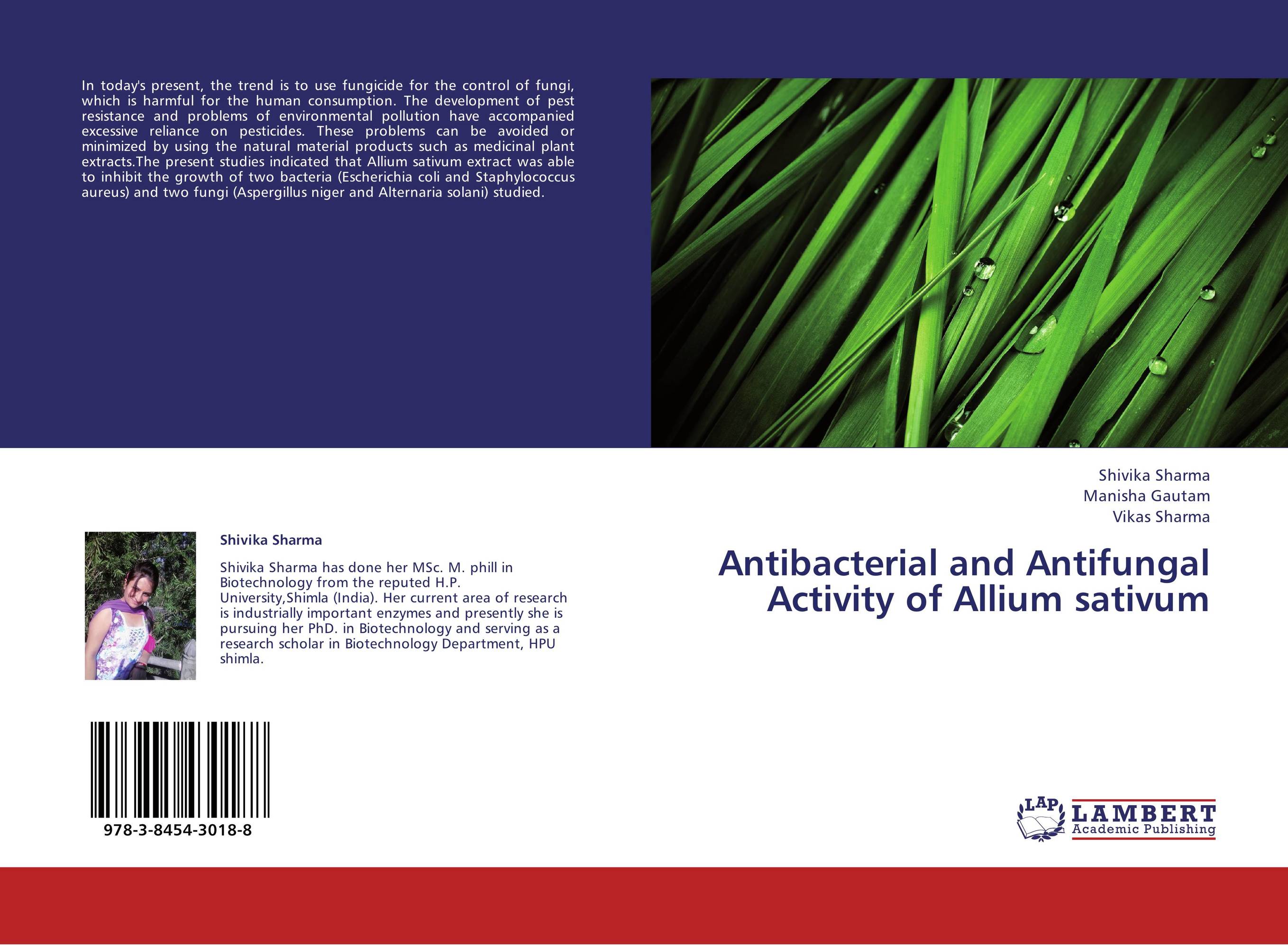 Antibacterial and Antifungal Activity of Allium sativum..