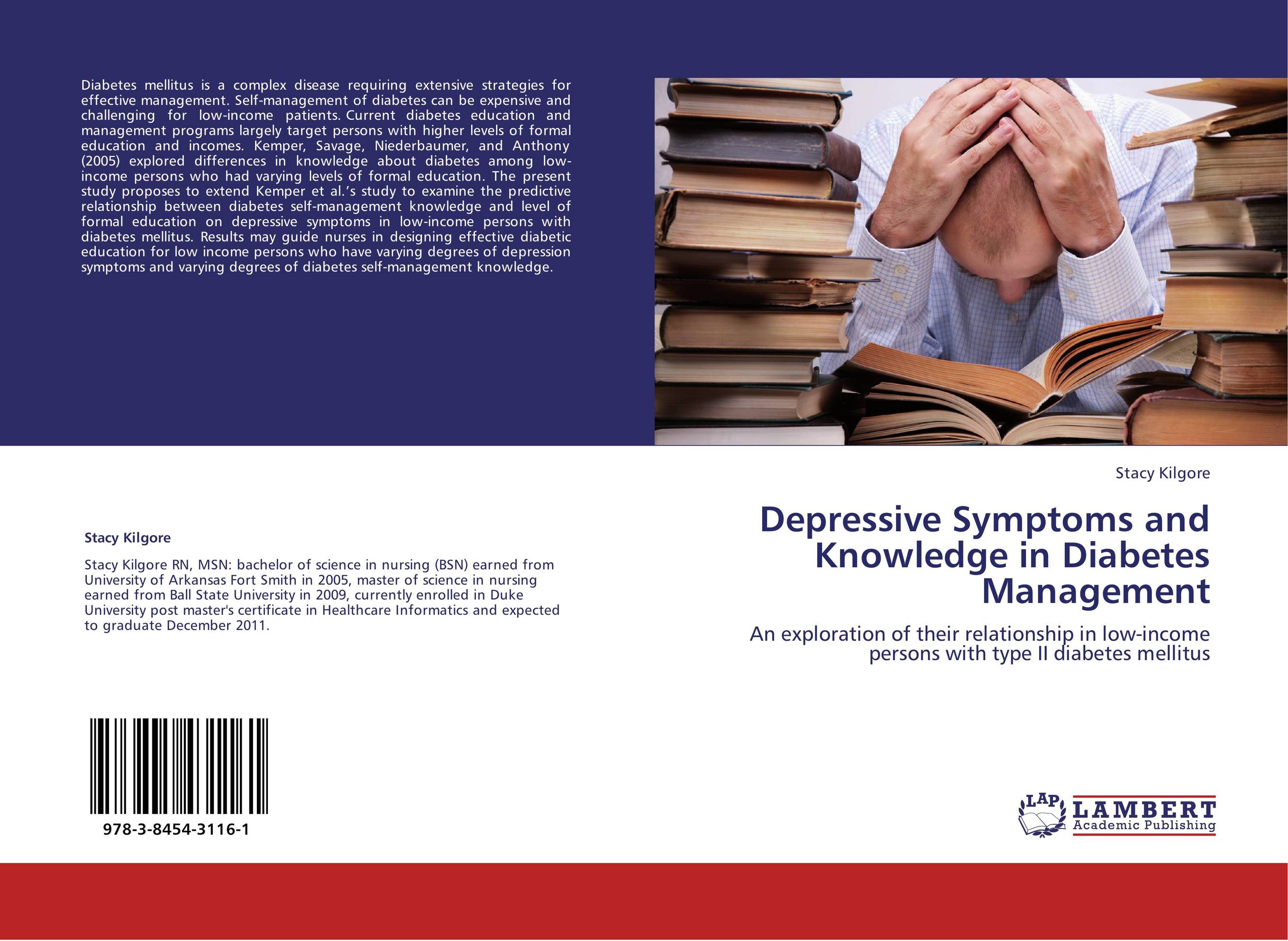 Depressive Symptoms and Knowledge in Diabetes Management. An exploration  of their relationship in low-income persons with type II diabetes mellitus.