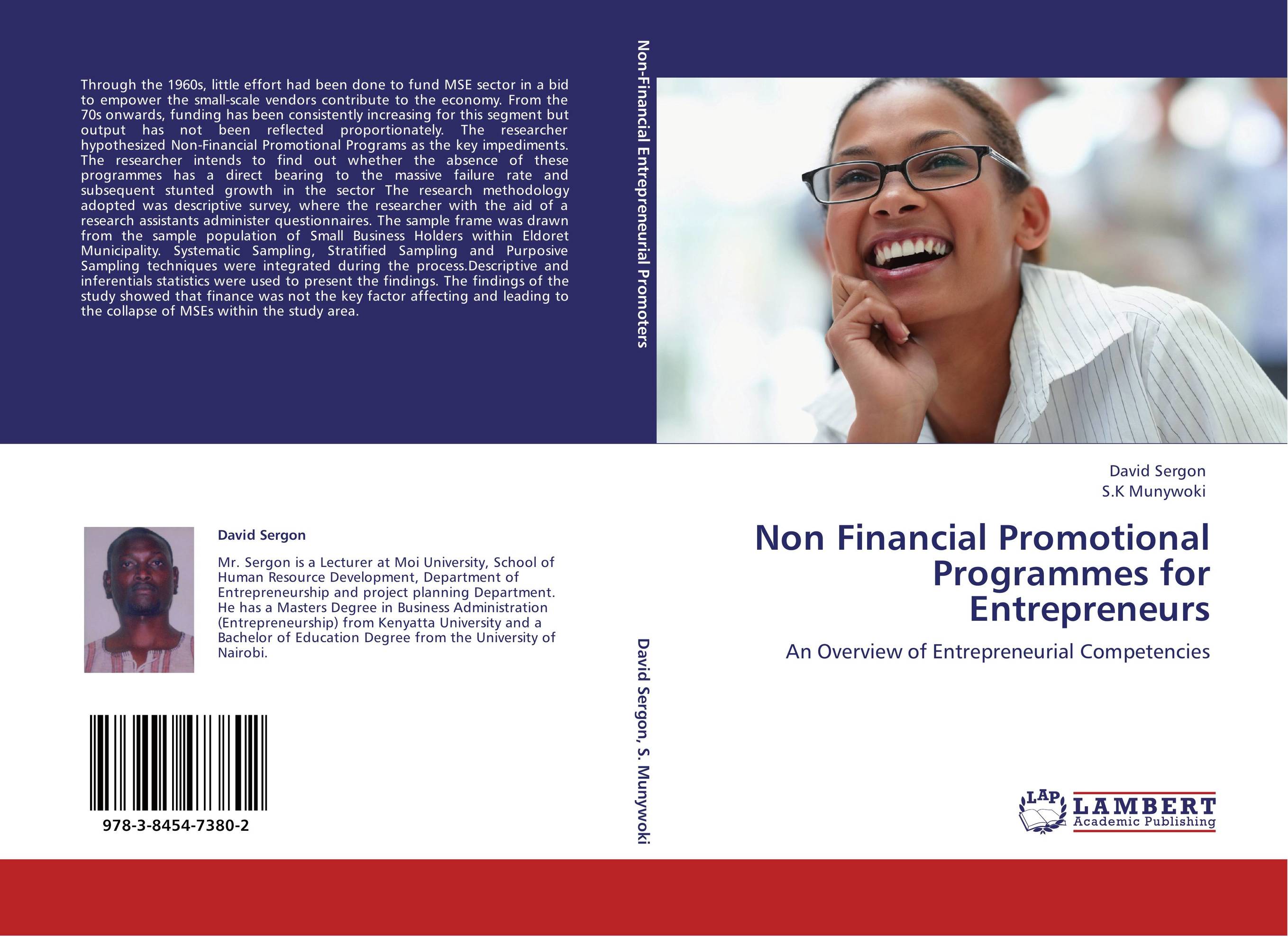 Non Financial Promotional Programmes for Entrepreneurs. An Overview of Entrepreneurial Competencies.