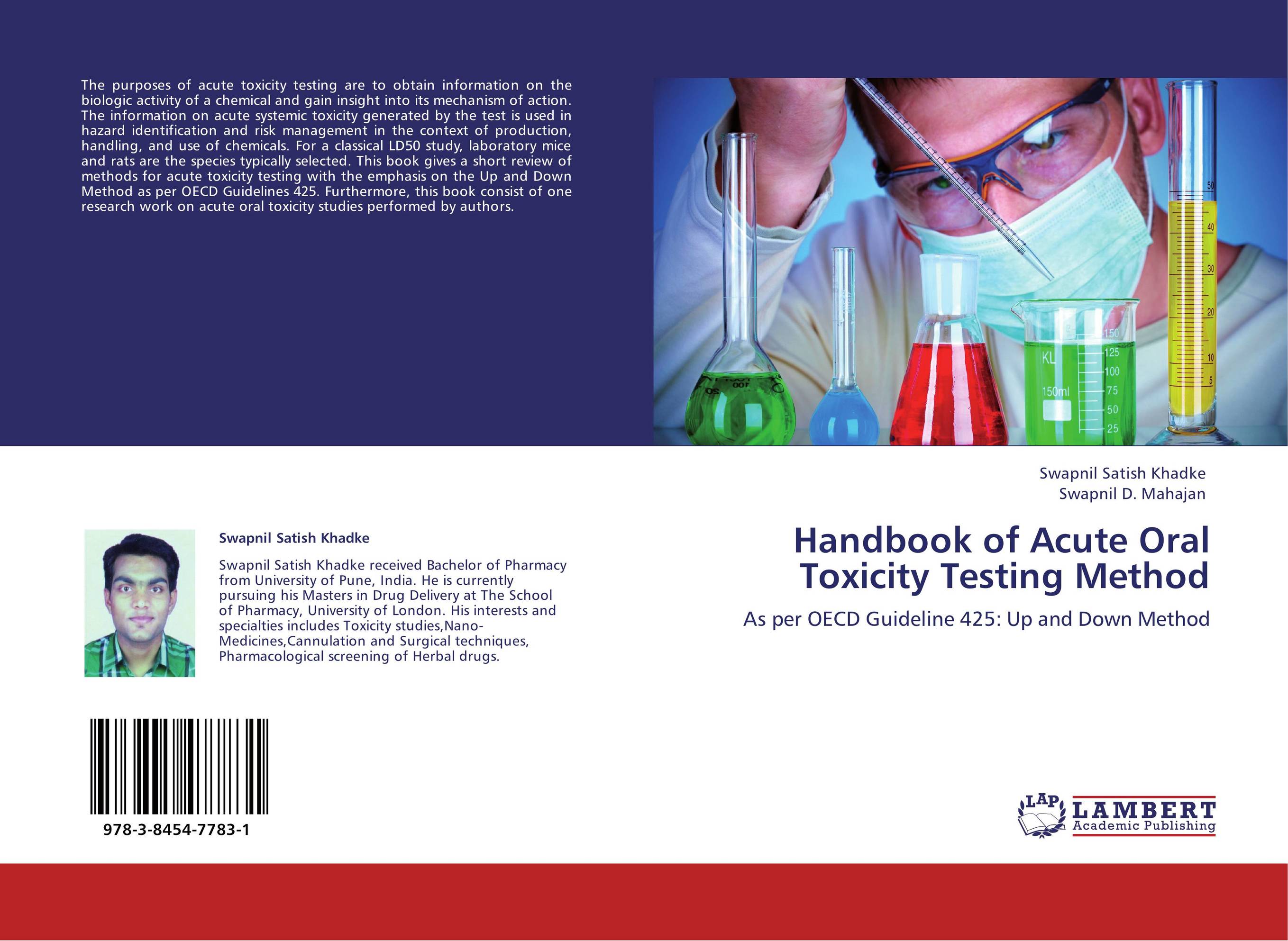 Handbook of Acute Oral Toxicity Testing Method. As per OECD Guideline 425: Up and Down Method.
