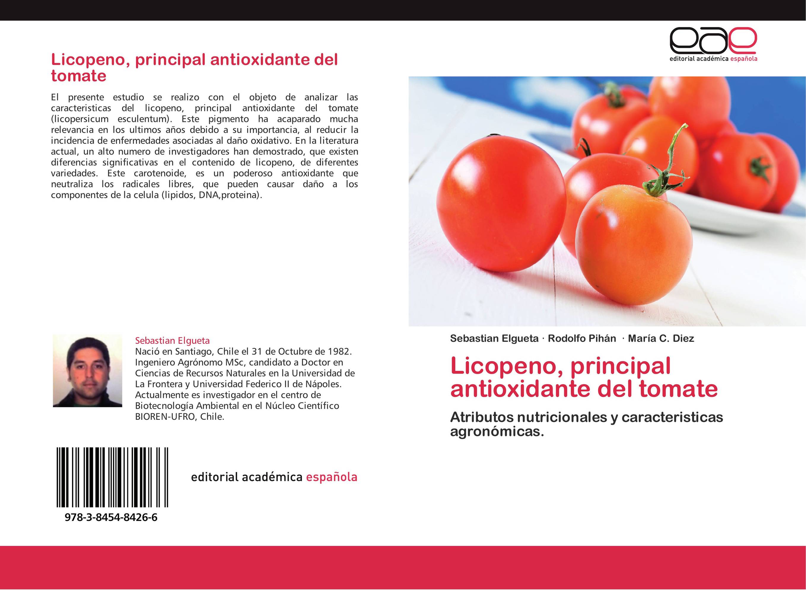 Licopeno, principal antioxidante  del tomate