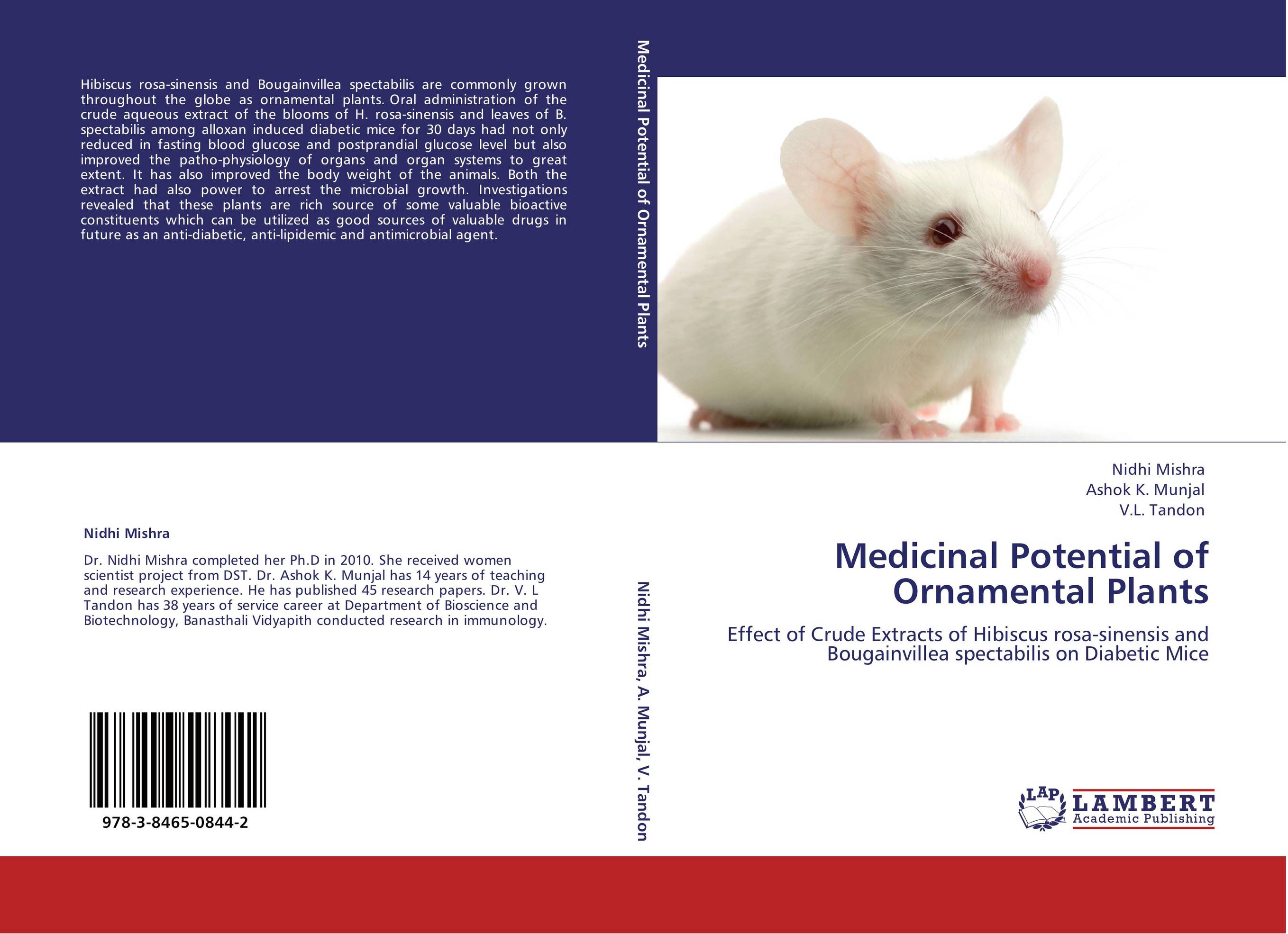 Medicinal Potential of Ornamental Plants. Effect of Crude Extracts of Hibiscus rosa-sinensis and Bougainvillea spectabilis on Diabetic Mice.