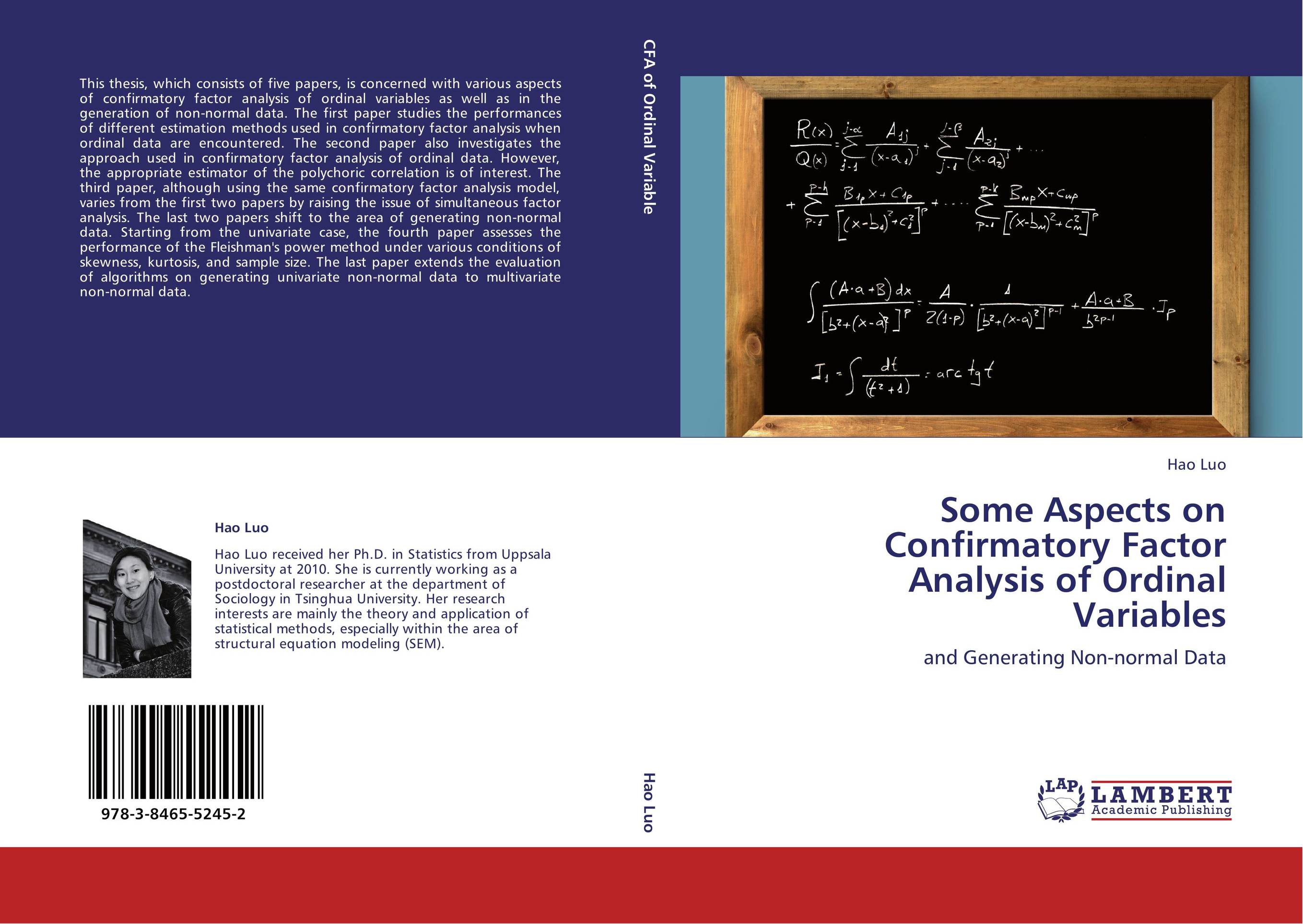 Some Aspects on Confirmatory Factor Analysis of Ordinal Variables. And Generating Non-normal Data.