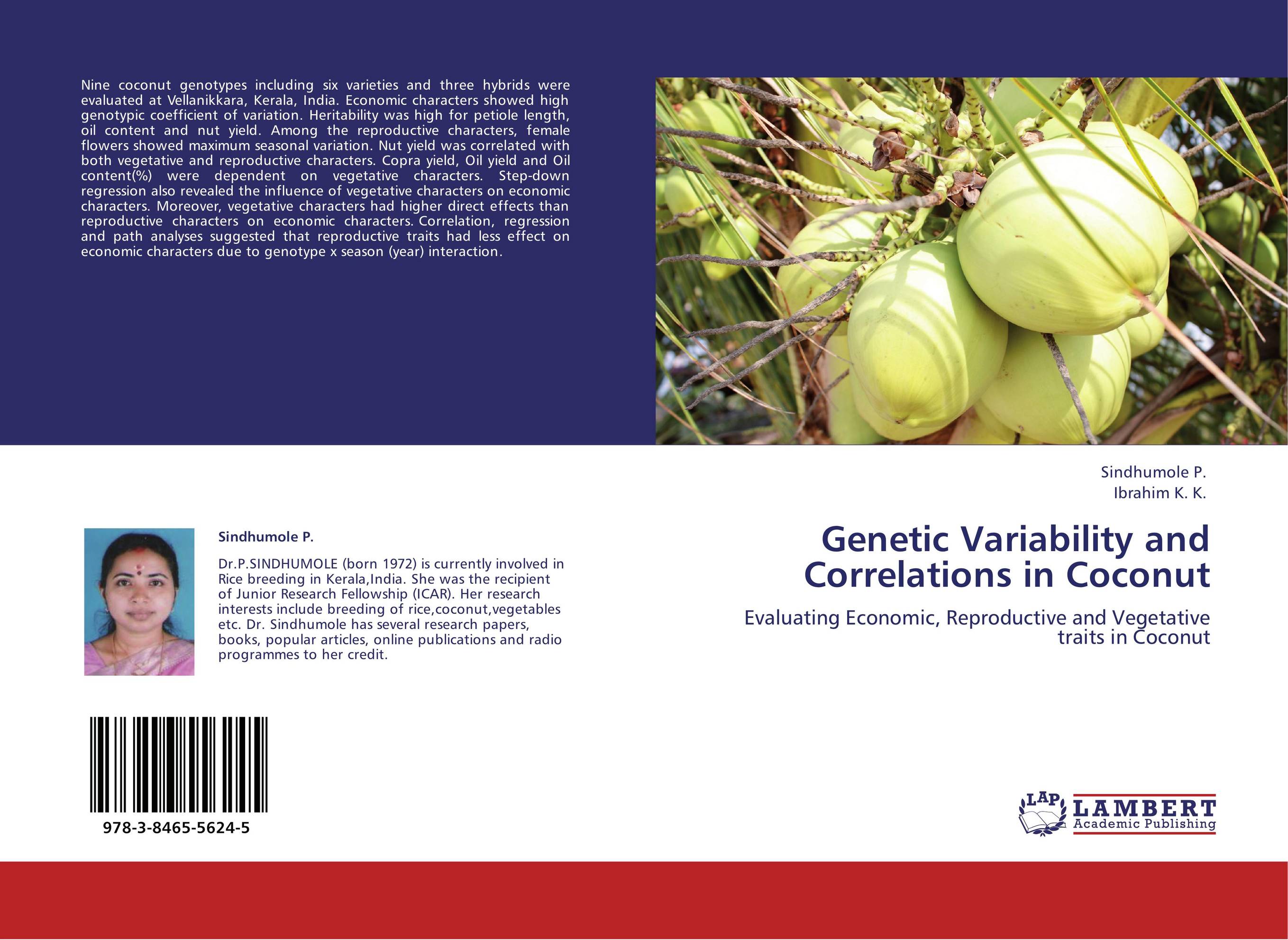 Genetic Variability and Correlations in Coconut. Evaluating Economic, Reproductive and Vegetative traits in Coconut.