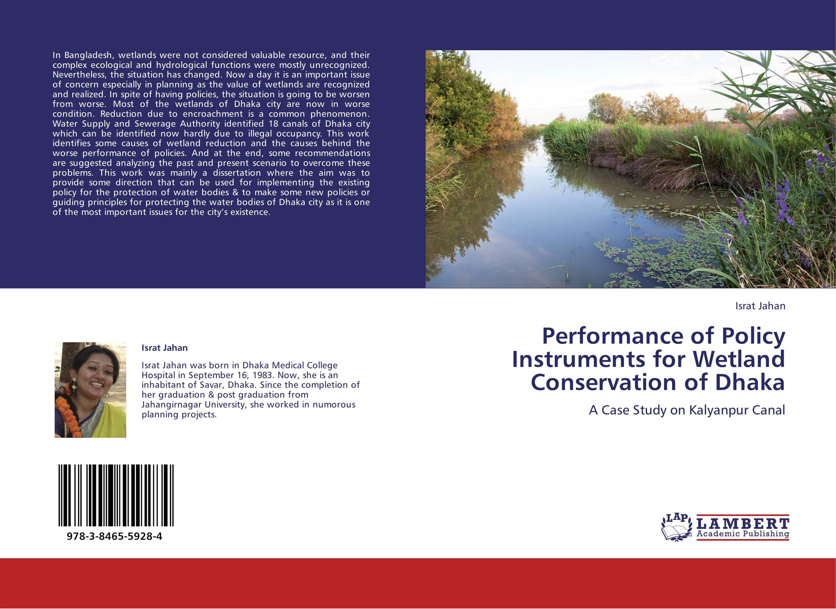 Performance of Policy Instruments for Wetland Conservation of Dhaka. A Case Study on Kalyanpur Canal.