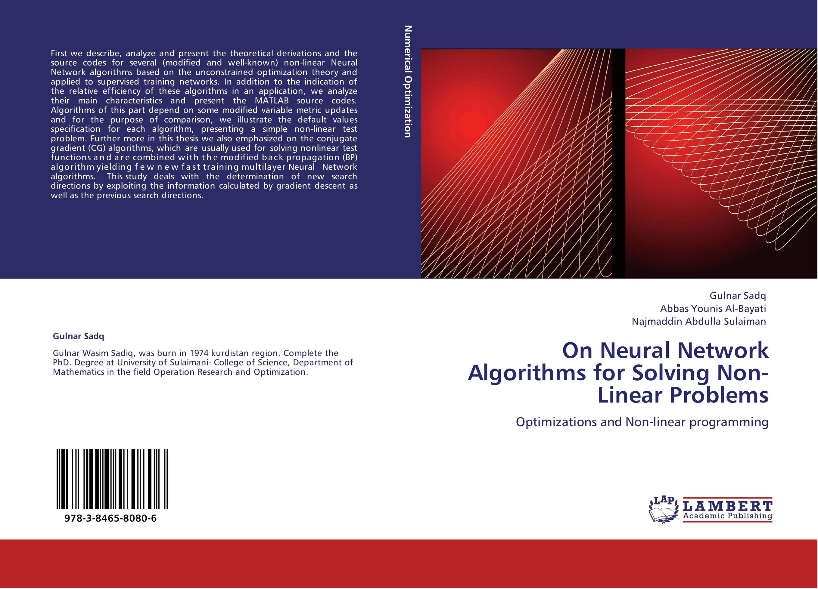 On Neural Network Algorithms for Solving Non- Linear Problems. Optimizations and Non-linear programming.