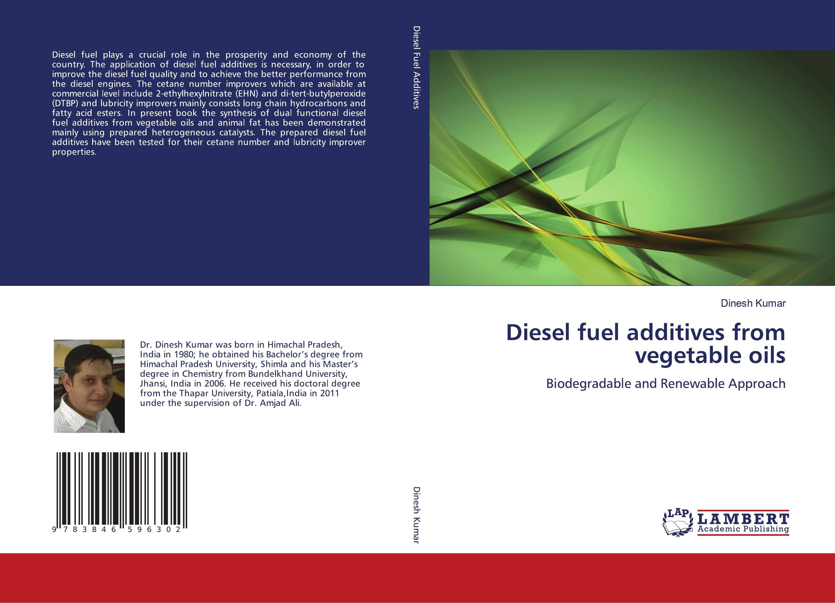 Diesel fuel additives from vegetable oils. Biodegradable and Renewable Approach.