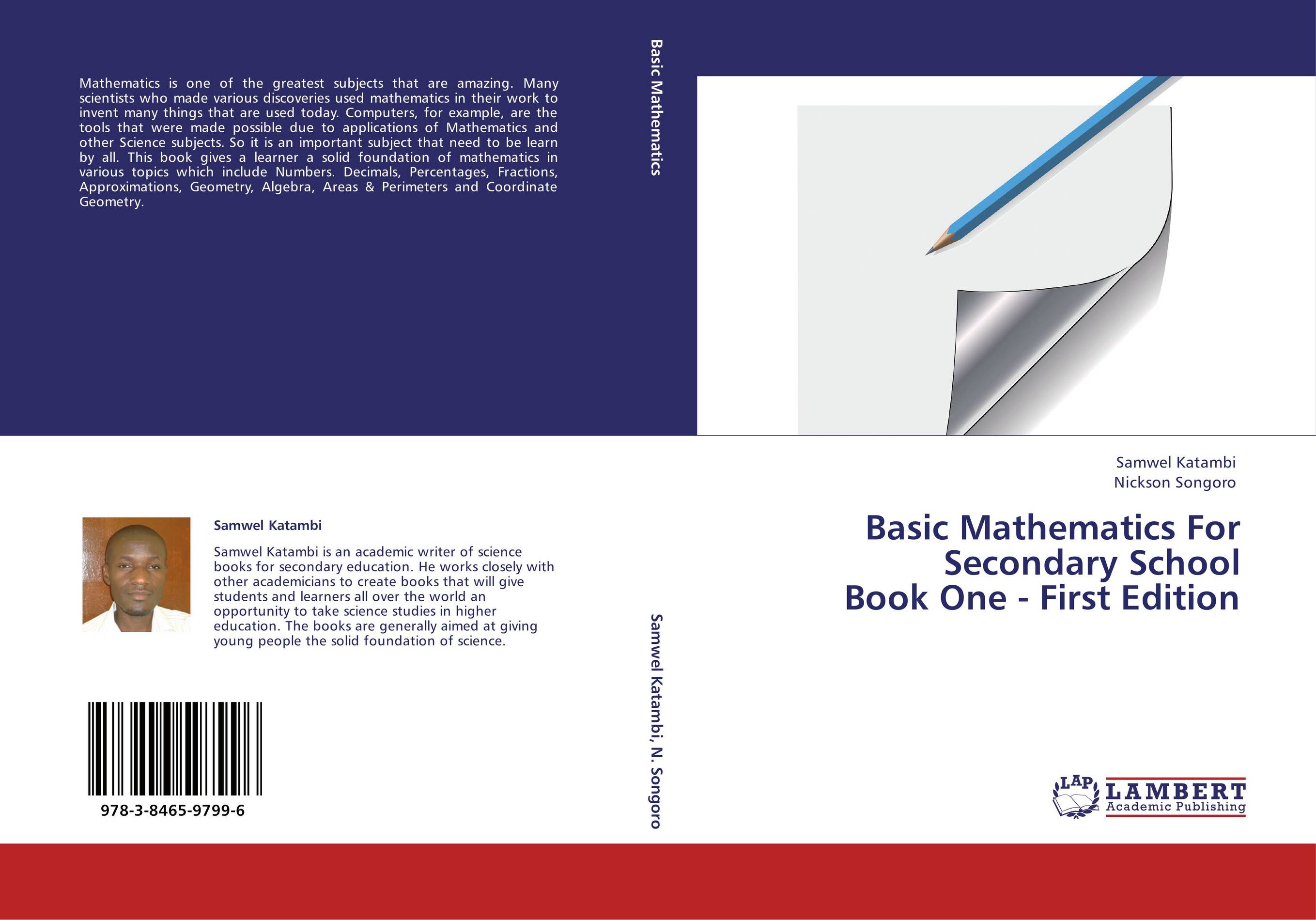 9783846597996 Basic Mathematics For Secondary School Book One First Edition 9783846597996 Basic Mathematics For Secondary School Book One First Edition