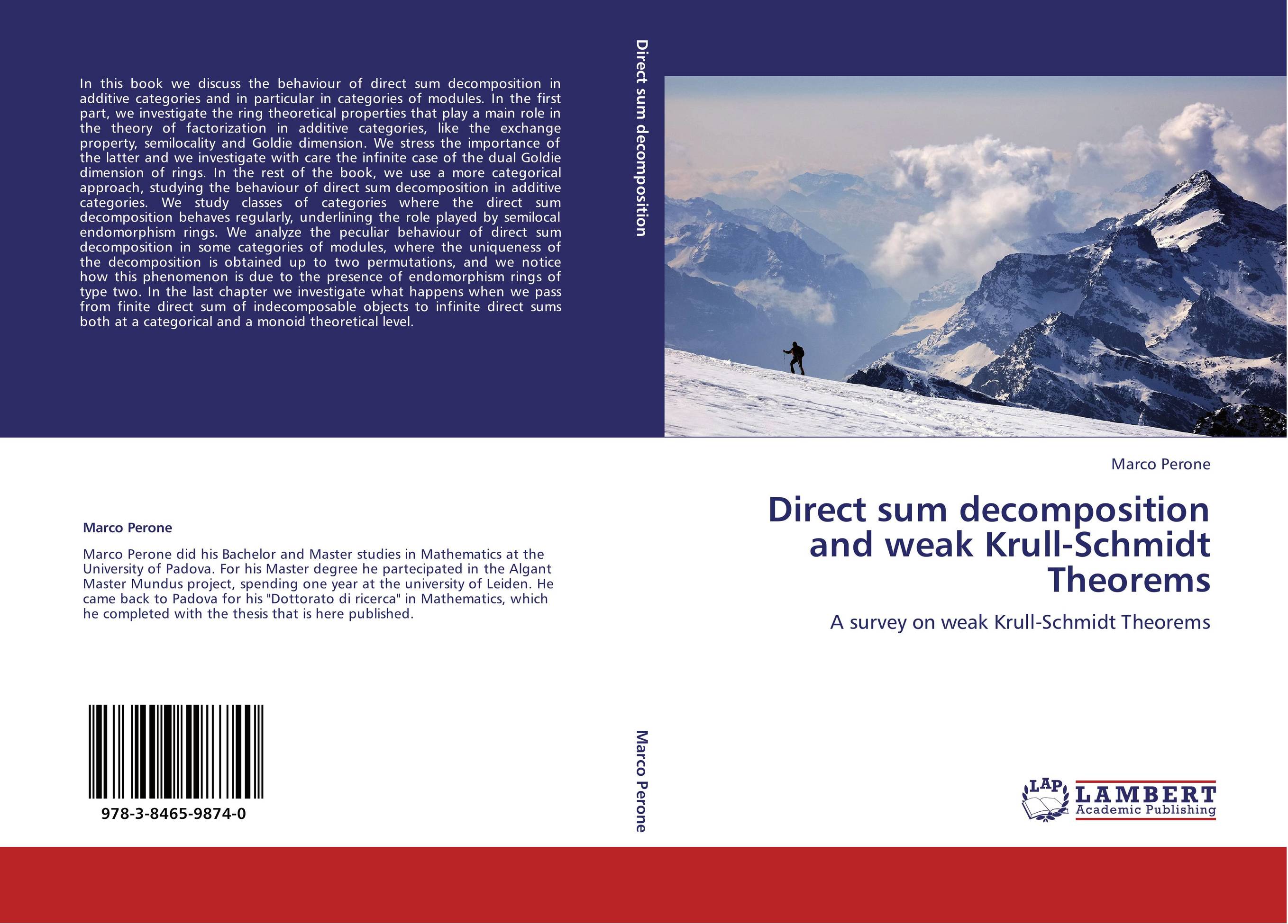 Direct sum decomposition and weak Krull-Schmidt Theorems. A survey on weak Krull-Schmidt Theorems.