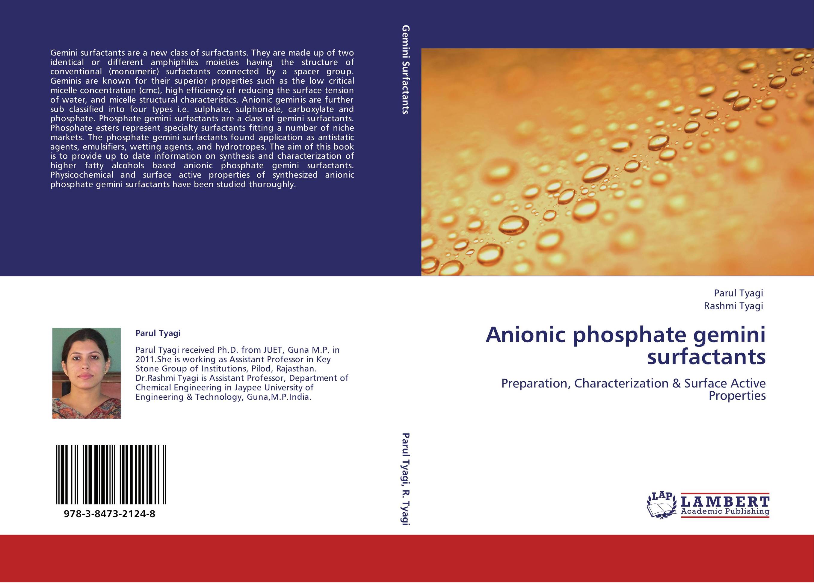 Anionic phosphate gemini surfactants. Preparation, Characterization &amp;amp; Surface Active Properties.