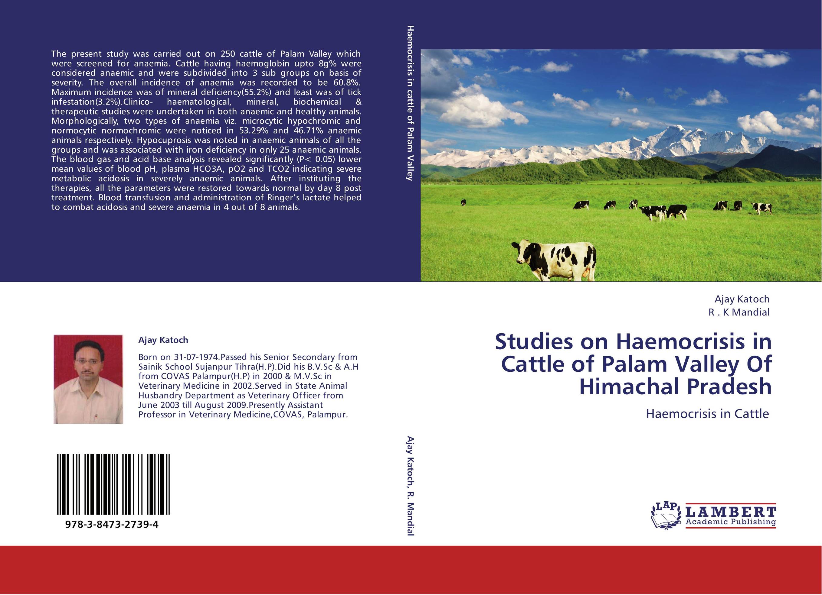 Studies on Haemocrisis in Cattle of Palam Valley Of Himachal Pradesh. Haemocrisis in Cattle.
