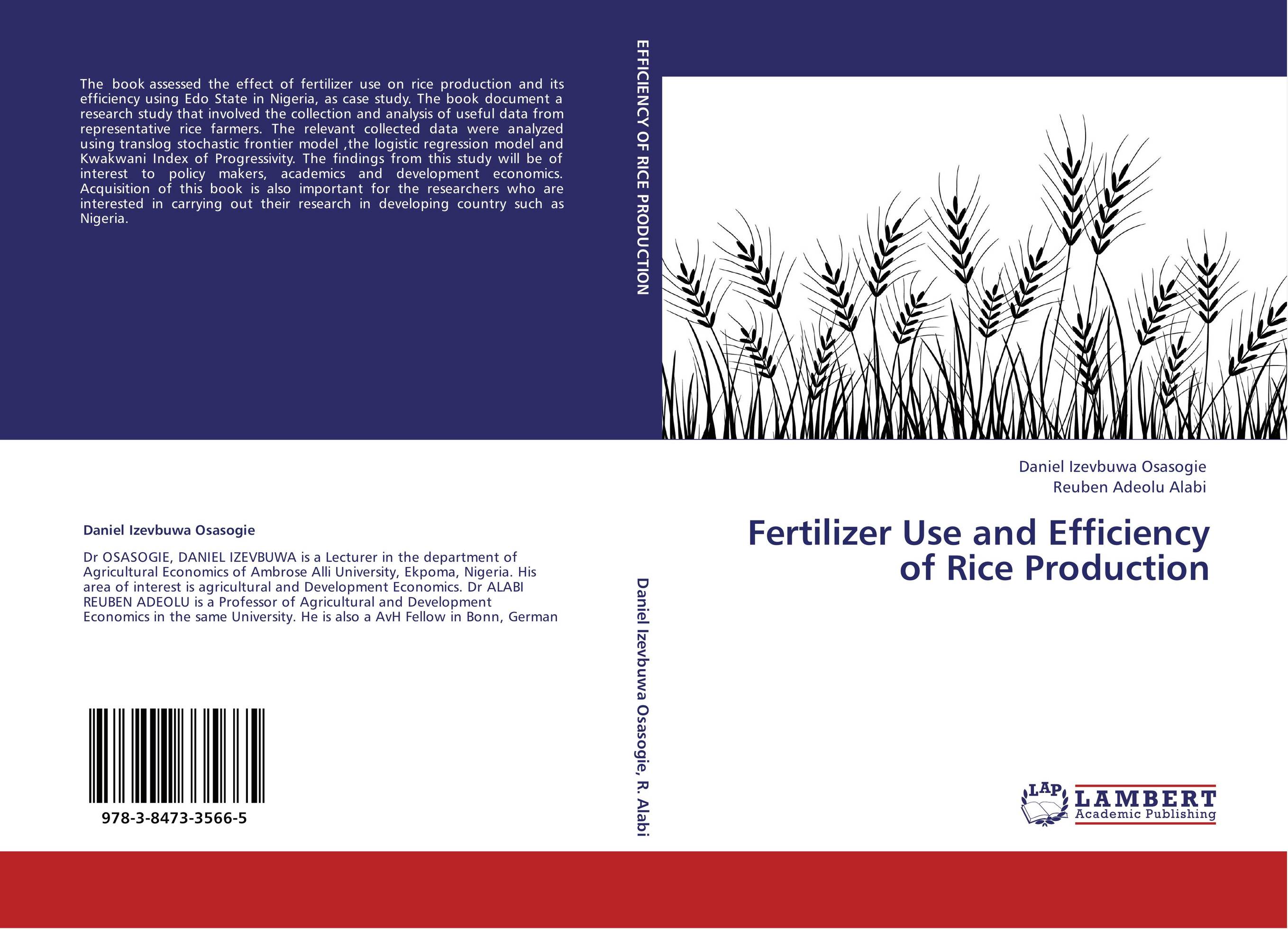 9783847335665 Fertilizer Use and Efficiency of Rice Production Daniel Izevbuwa 9783847335665 Fertilizer Use and Efficiency of Rice Production Daniel Izevbuwa