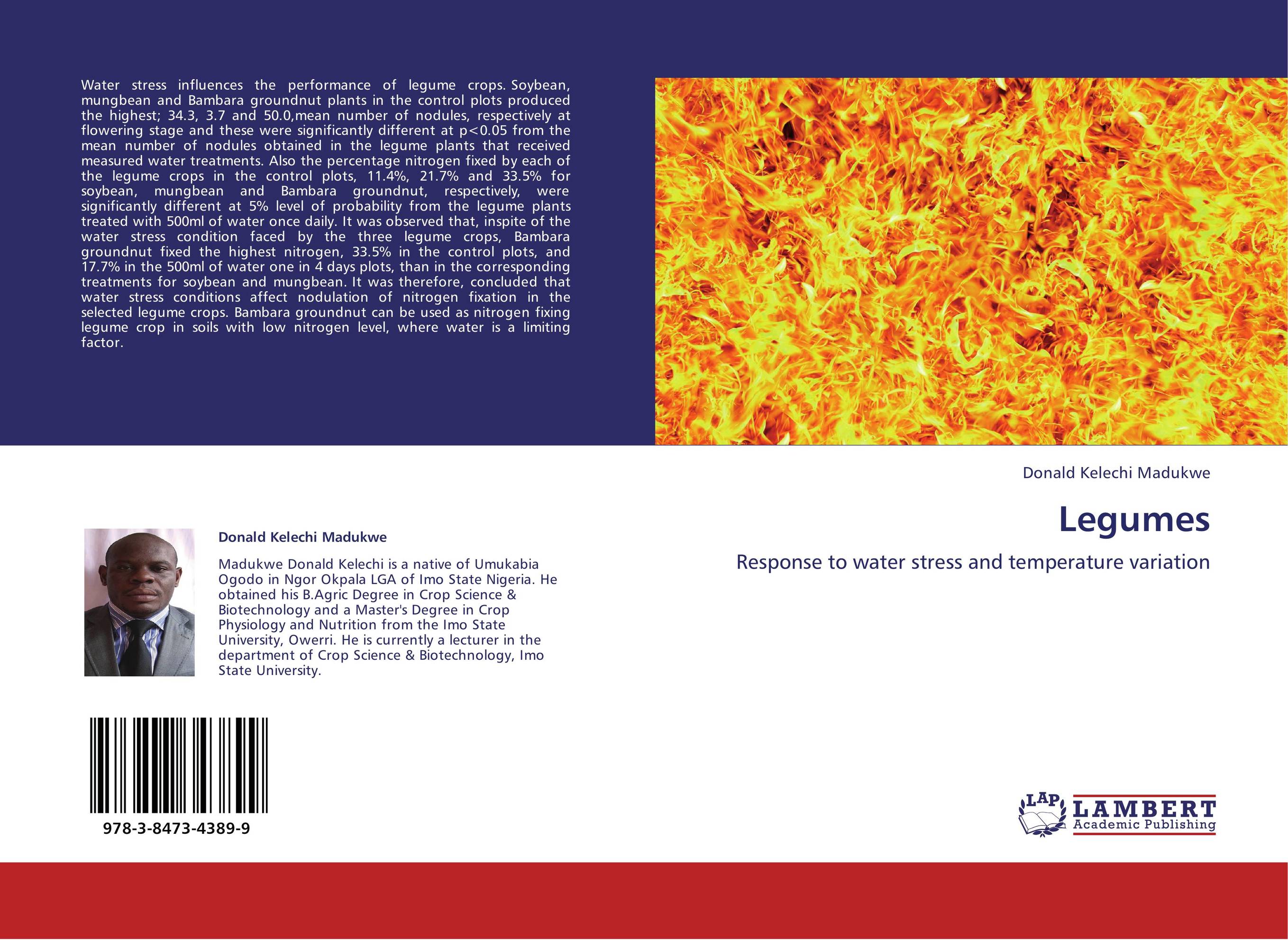 Legumes. Response to water stress and temperature variation.